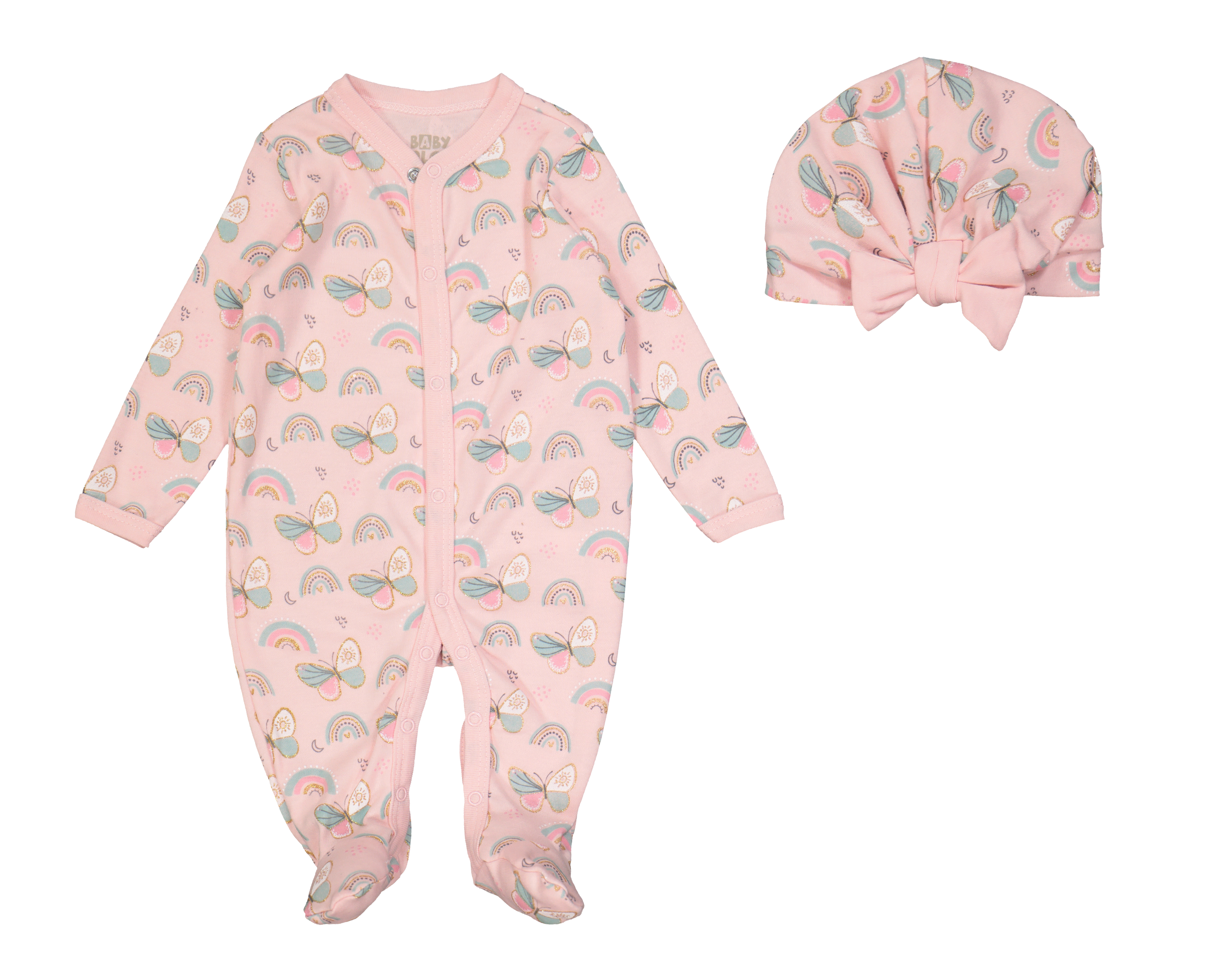 Foto 2 pulgar | Foto 1 | Mameluco para Bebé Niña Baby Colors con Gorro