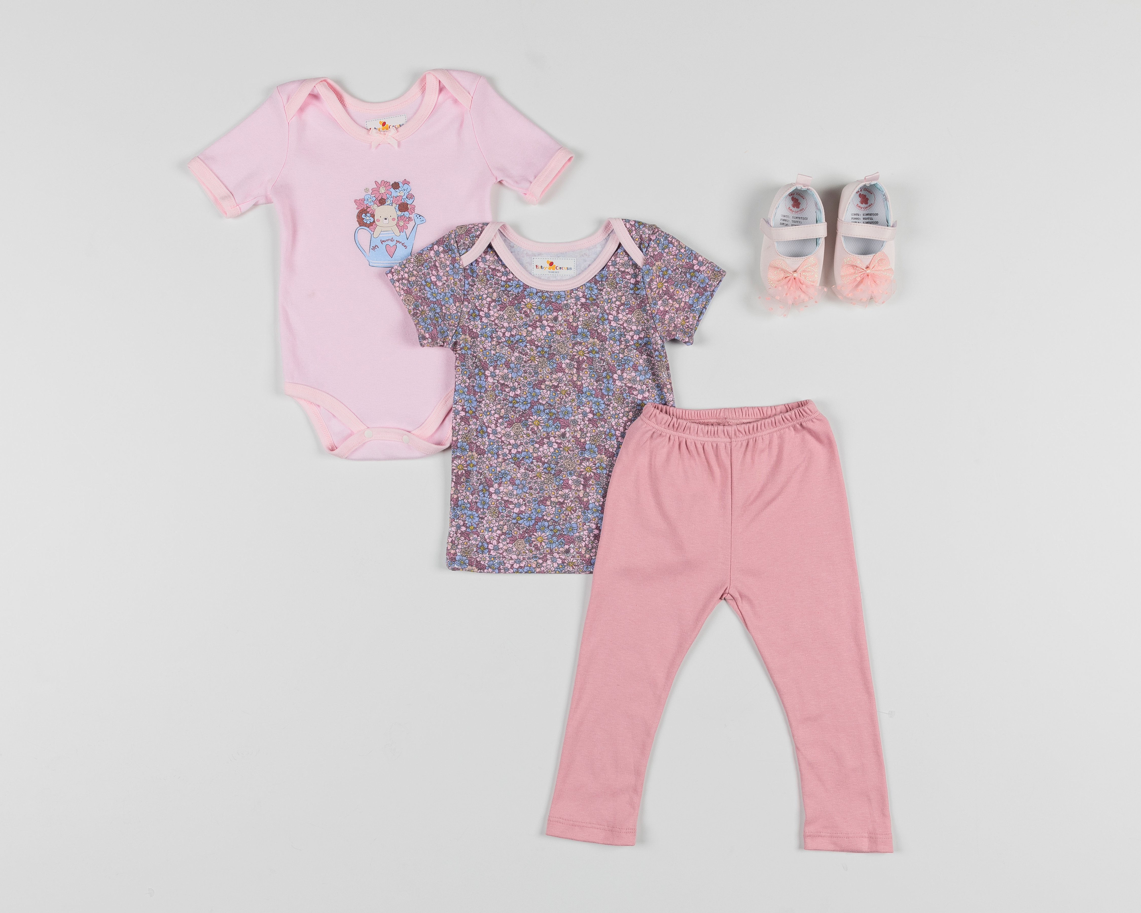 Foto 2 pulgar | Foto 1 | Conjunto para Bebé Niña Baby Circus con Zapatos 4 Piezas