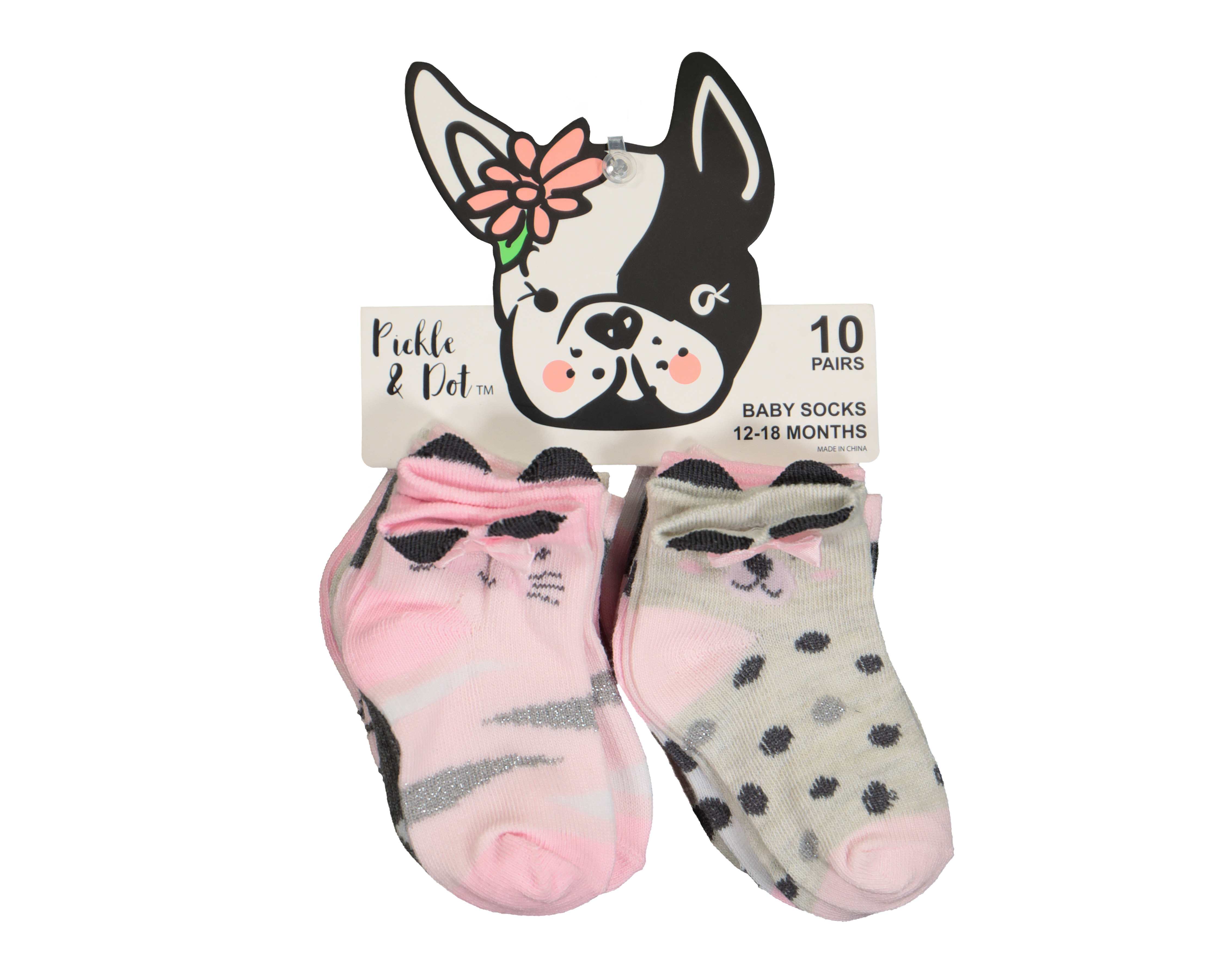 Foto 4 pulgar | Foto 3 | Calcetas Pickle & Dot para Bebé Niña 10 Pares