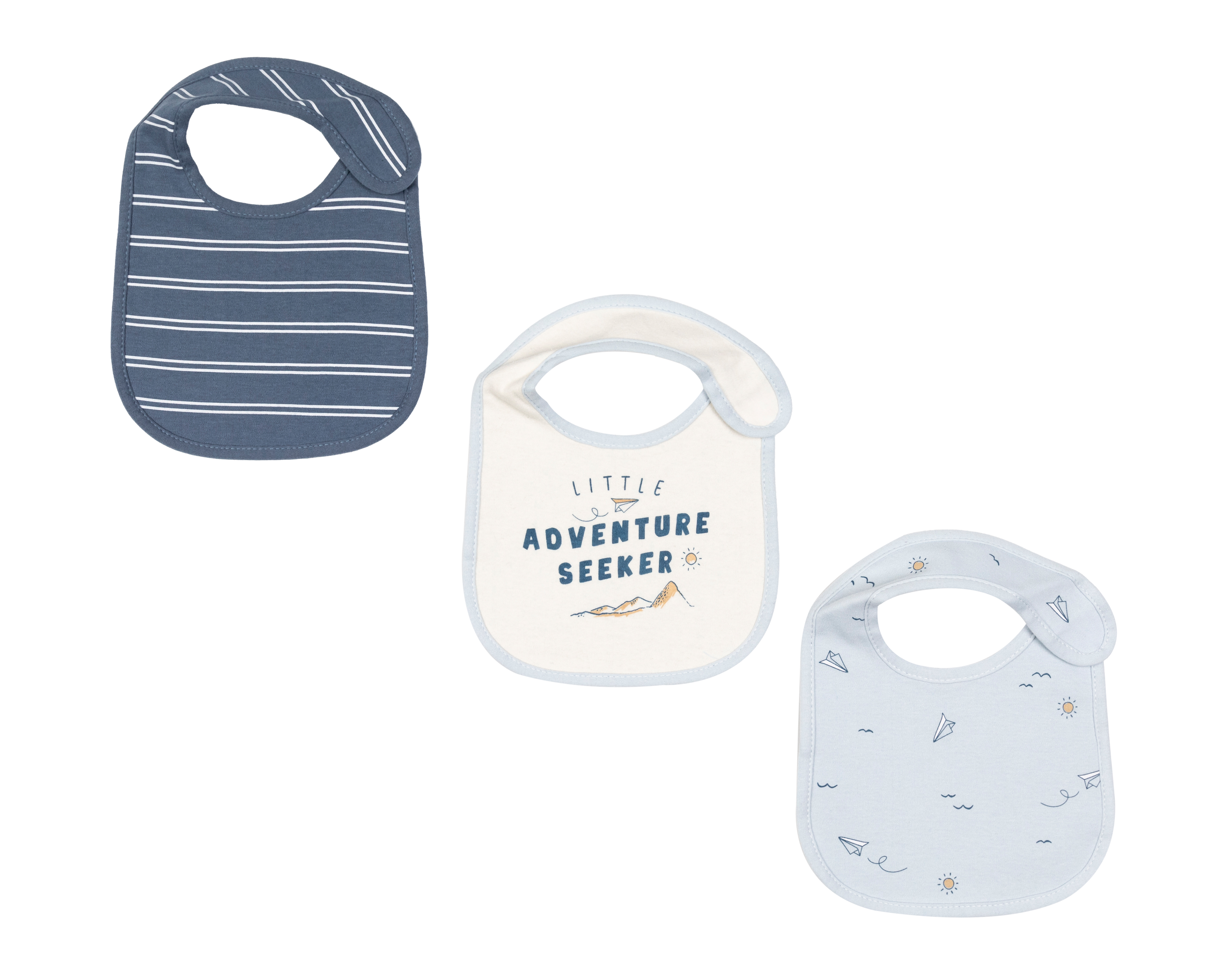 Babero de Algodón para Bebé Baby Colors 3 Piezas