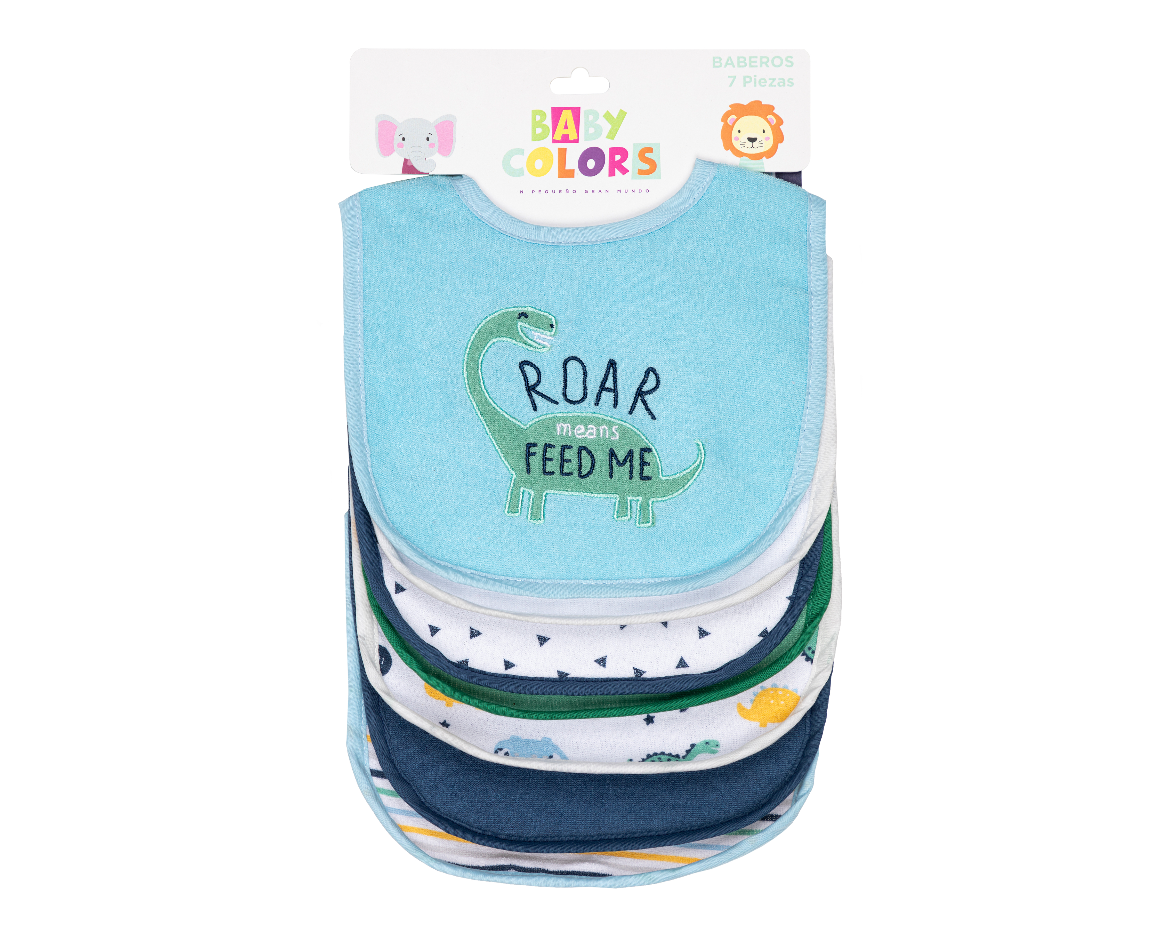Foto 5 pulgar | Foto 4 | Baberos para Bebé Baby Colors 7 Piezas