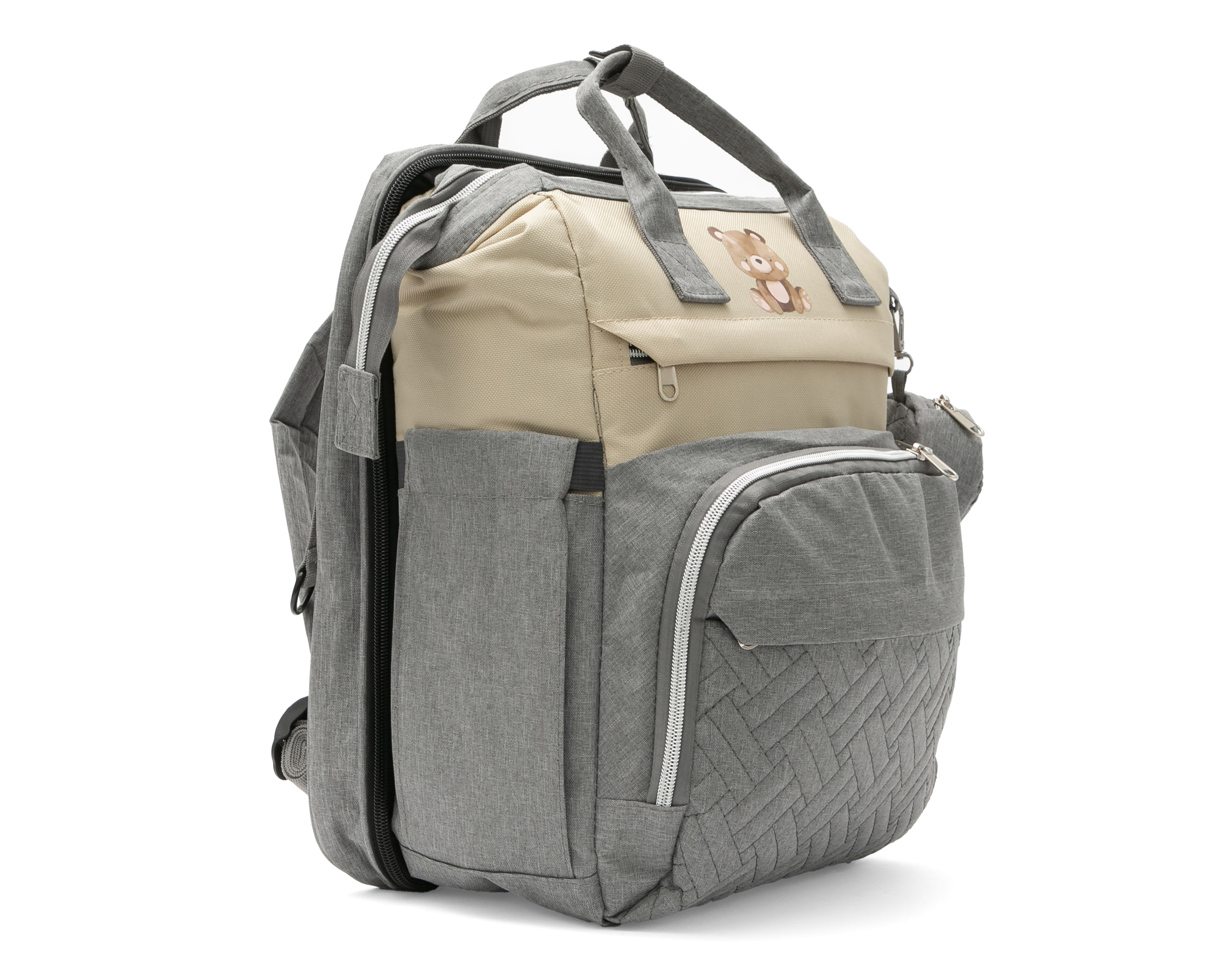 Foto 3 pulgar | Foto 2 | Mochila Pañalera Gris Baby Colors