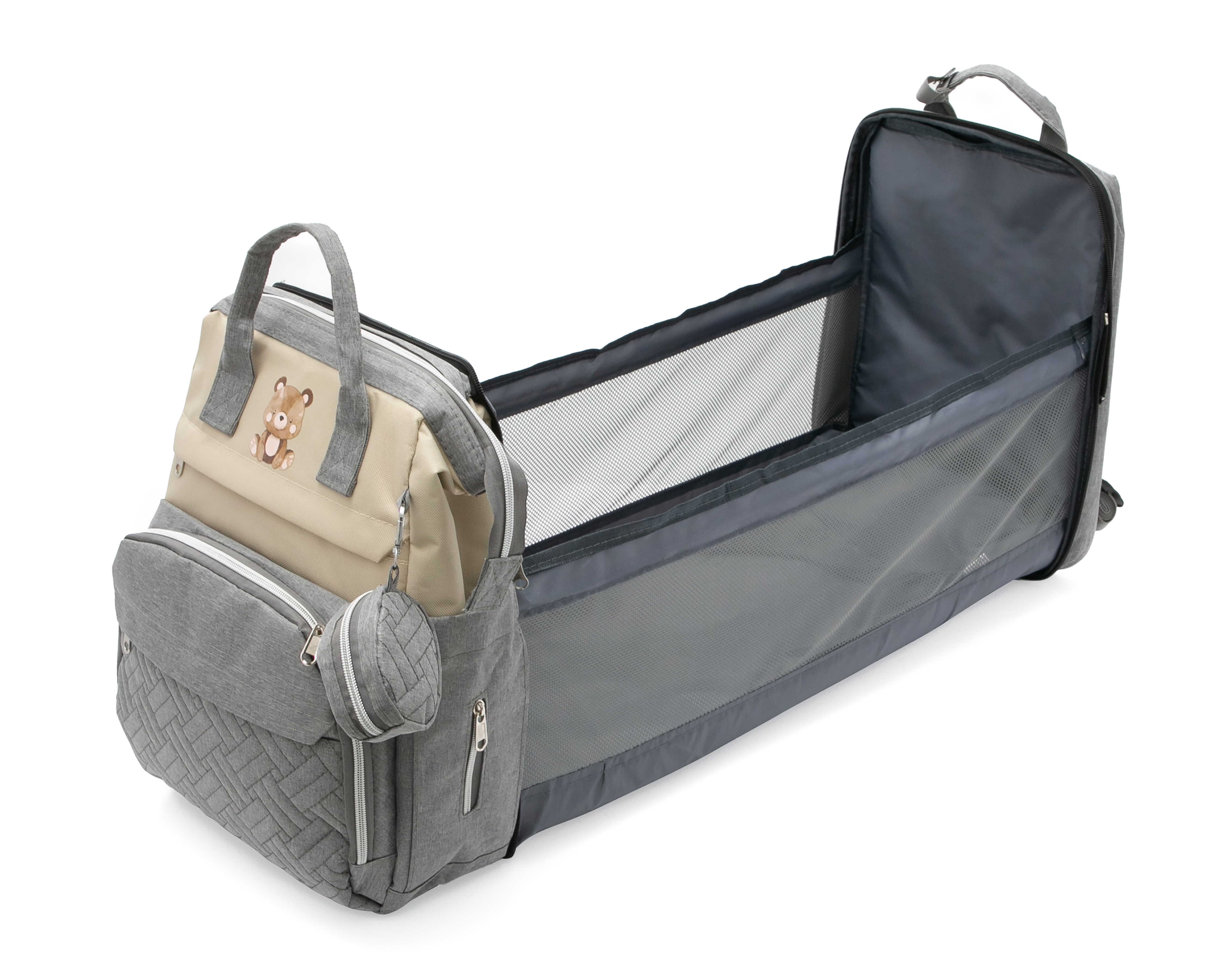 Foto 5 pulgar | Foto 4 | Mochila Pañalera Gris Baby Colors