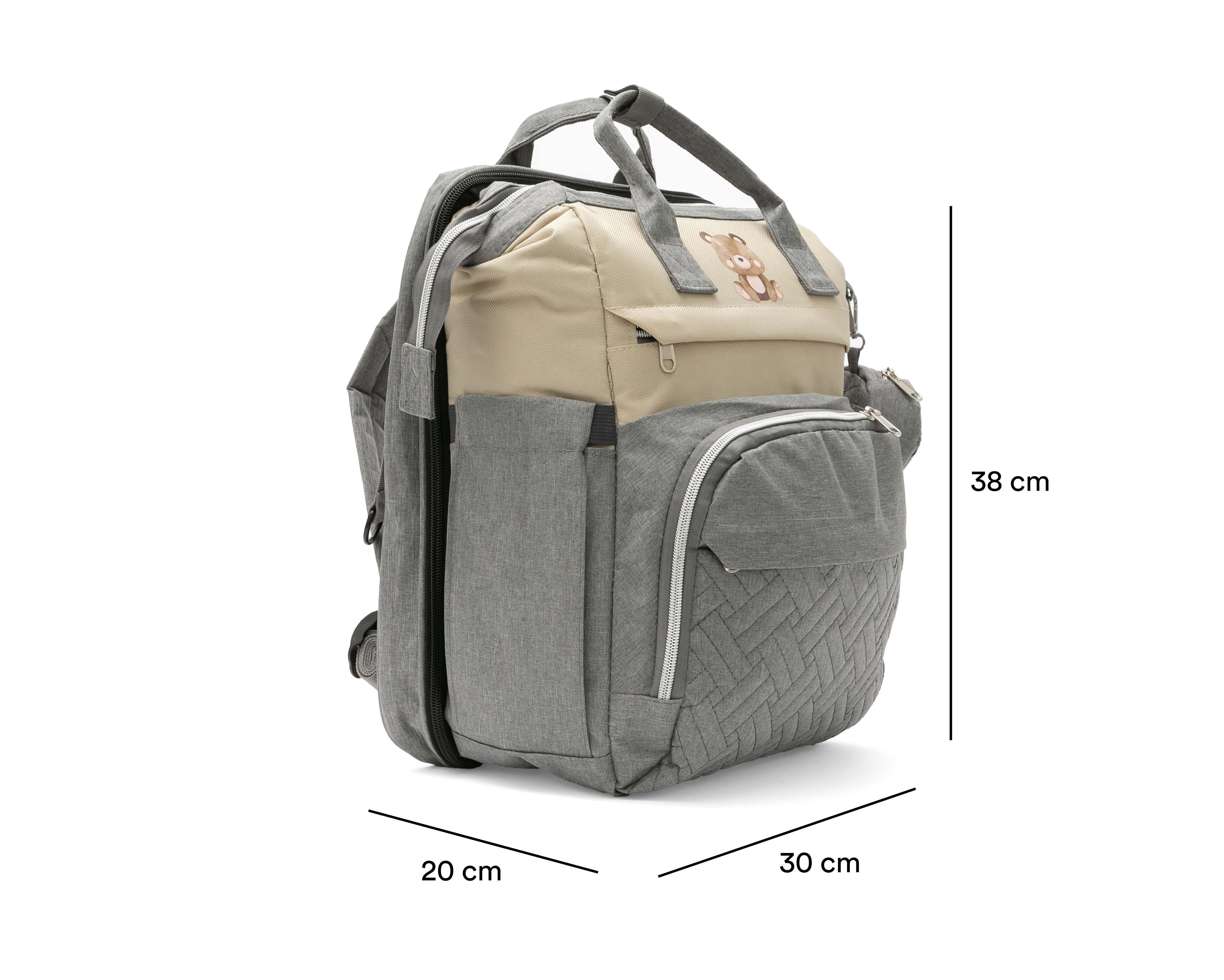 Foto 8 | Foto 8 | Mochila Pañalera Gris Baby Colors