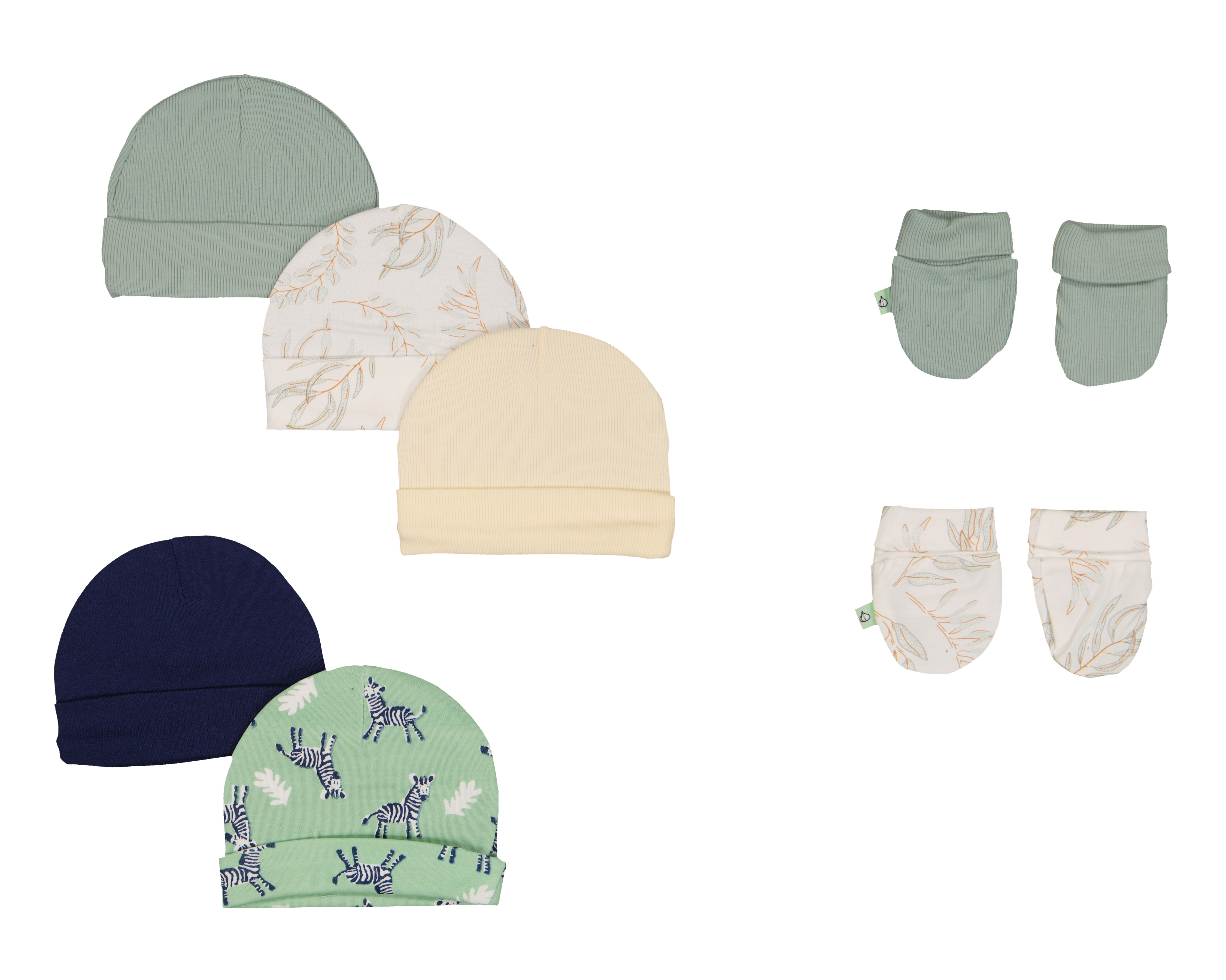 Gorro y Guantes para Bebé Niño Baby Colors 7 Piezas