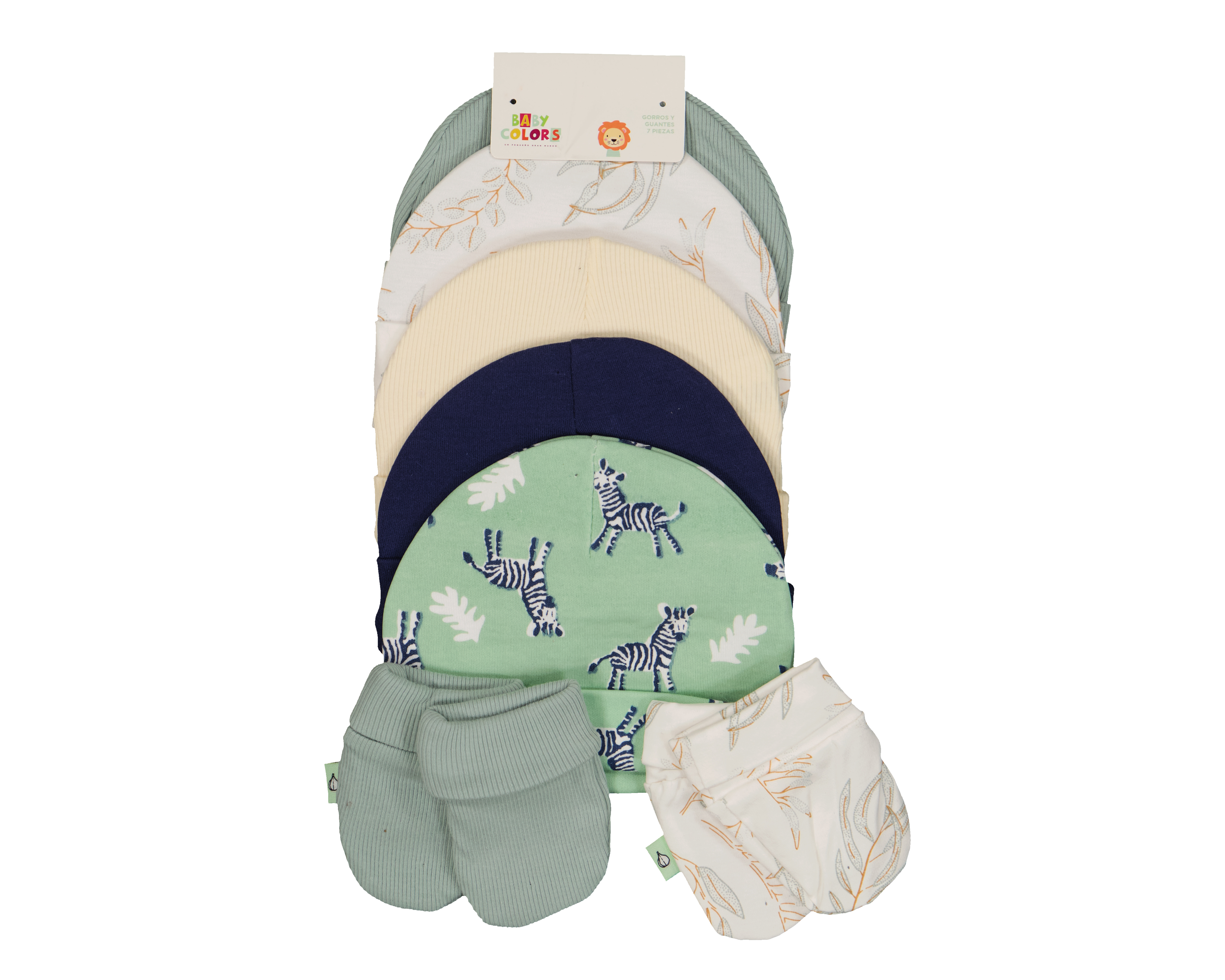 Foto 5 pulgar | Foto 5 | Gorro y Guantes para Bebé Niño Baby Colors 7 Piezas