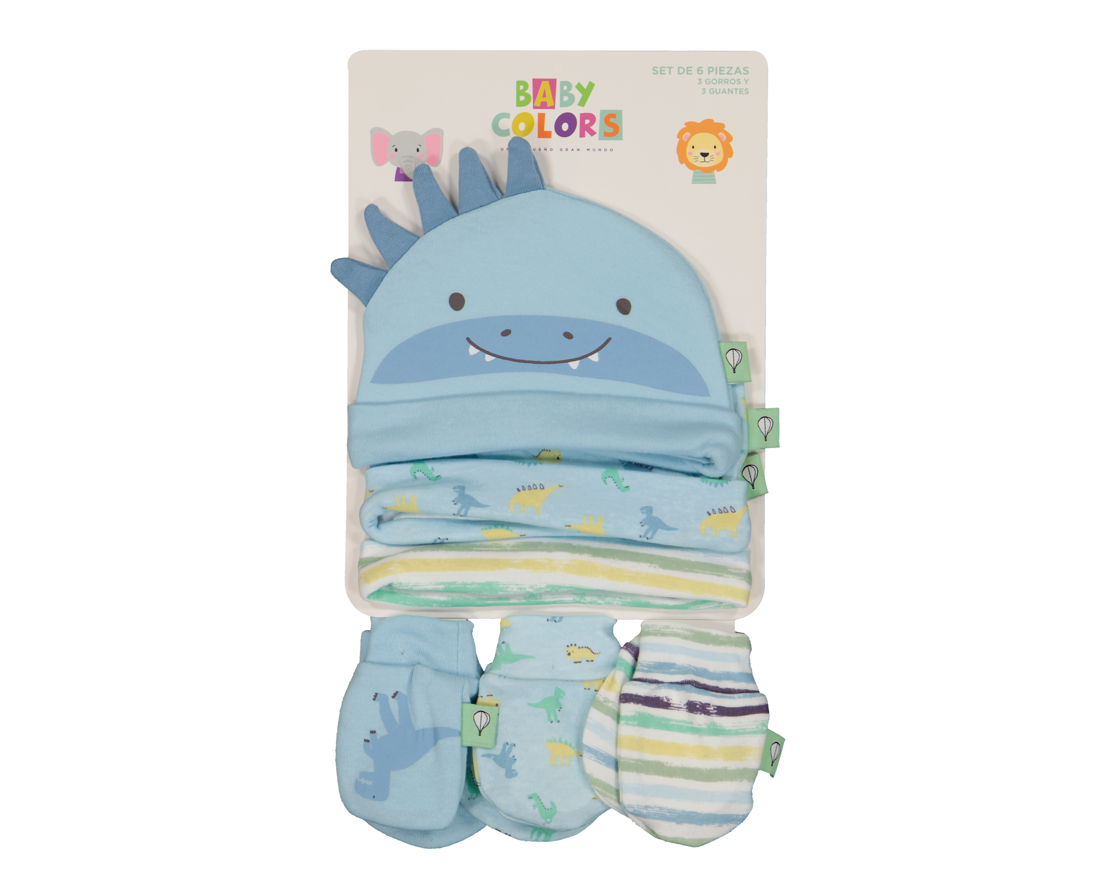 Foto 5 | Foto 5 | Gorro y Guantes para Bebé Niño Baby Colors 6 Piezas