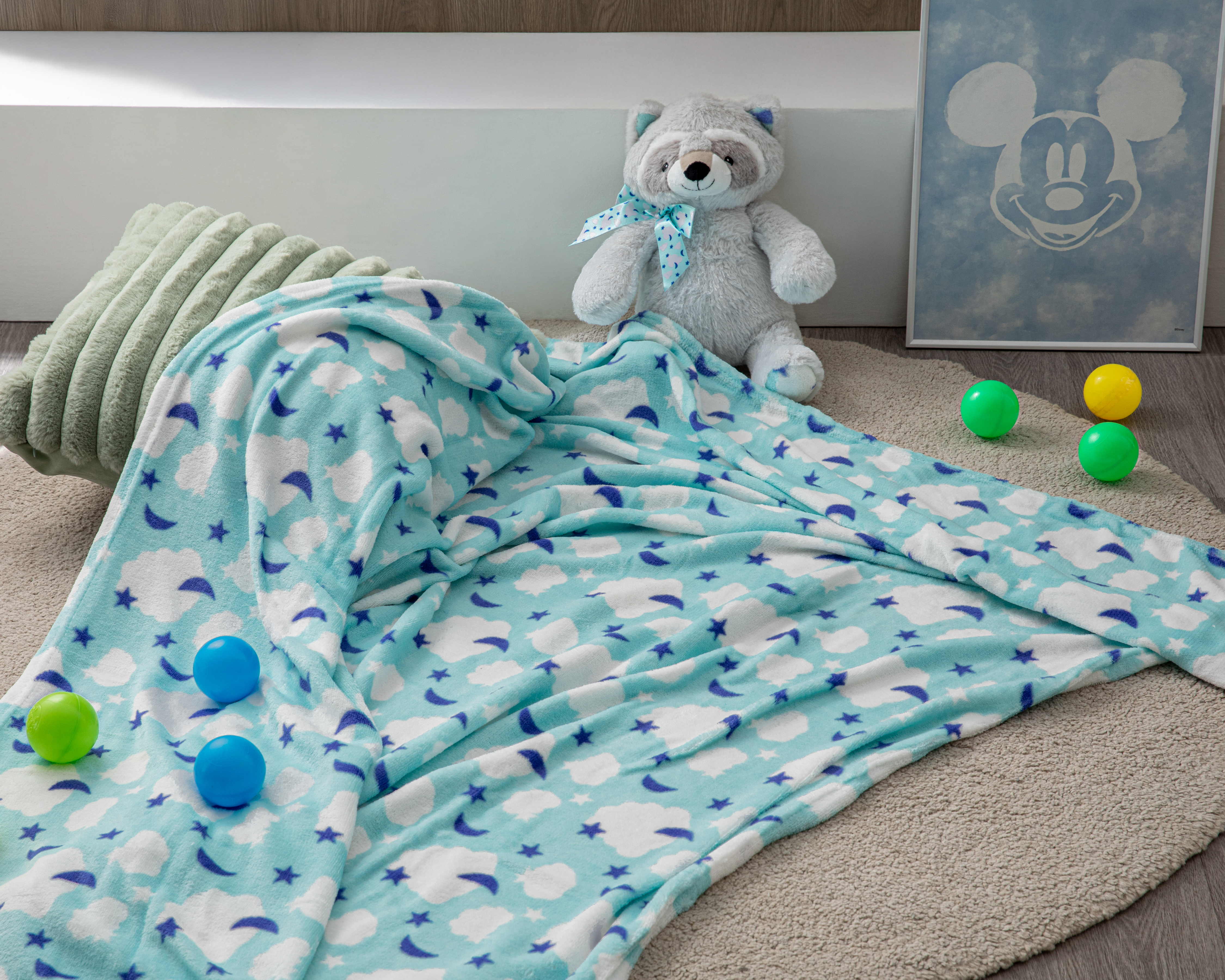 Foto 2 pulgar | Foto 1 | Cobertor y Peluche Baby Colors para Bebé 2 Piezas