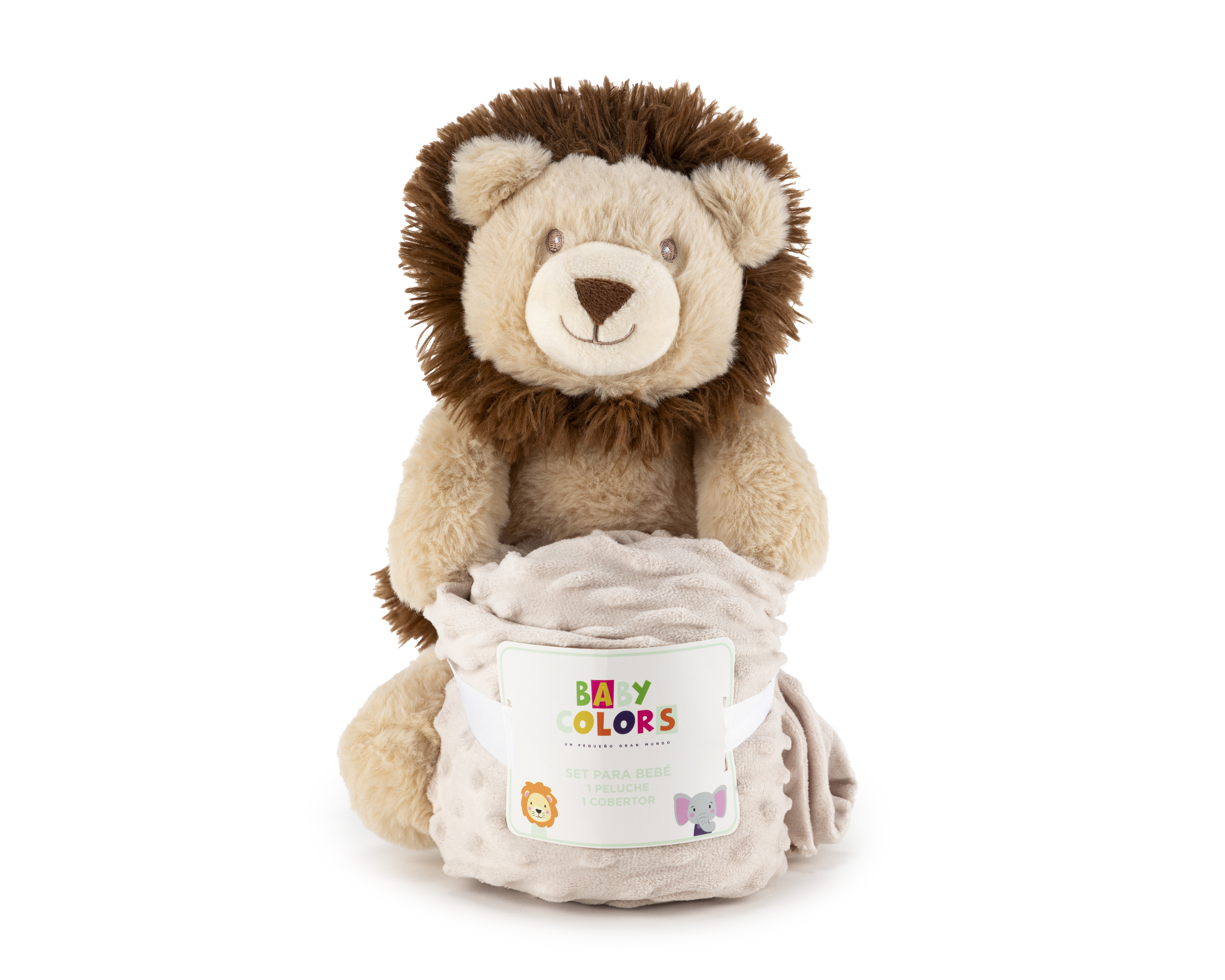 Foto 7 pulgar | Foto 6 | Cobertor y Peluche Baby Colors para Bebé 2 Piezas