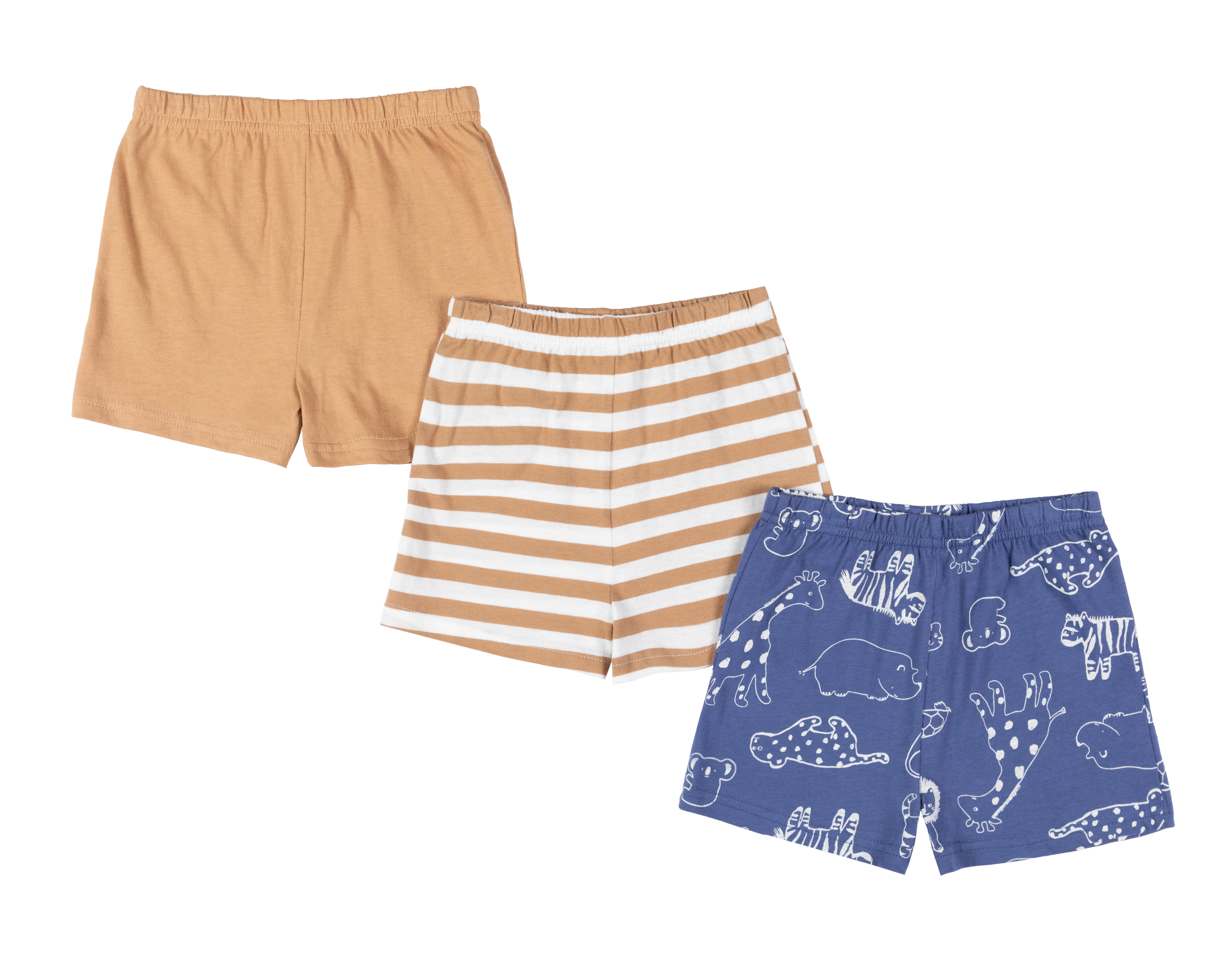 Foto 2 pulgar | Foto 1 | Short para Bebé Baby Colors de Algodón 3 Piezas