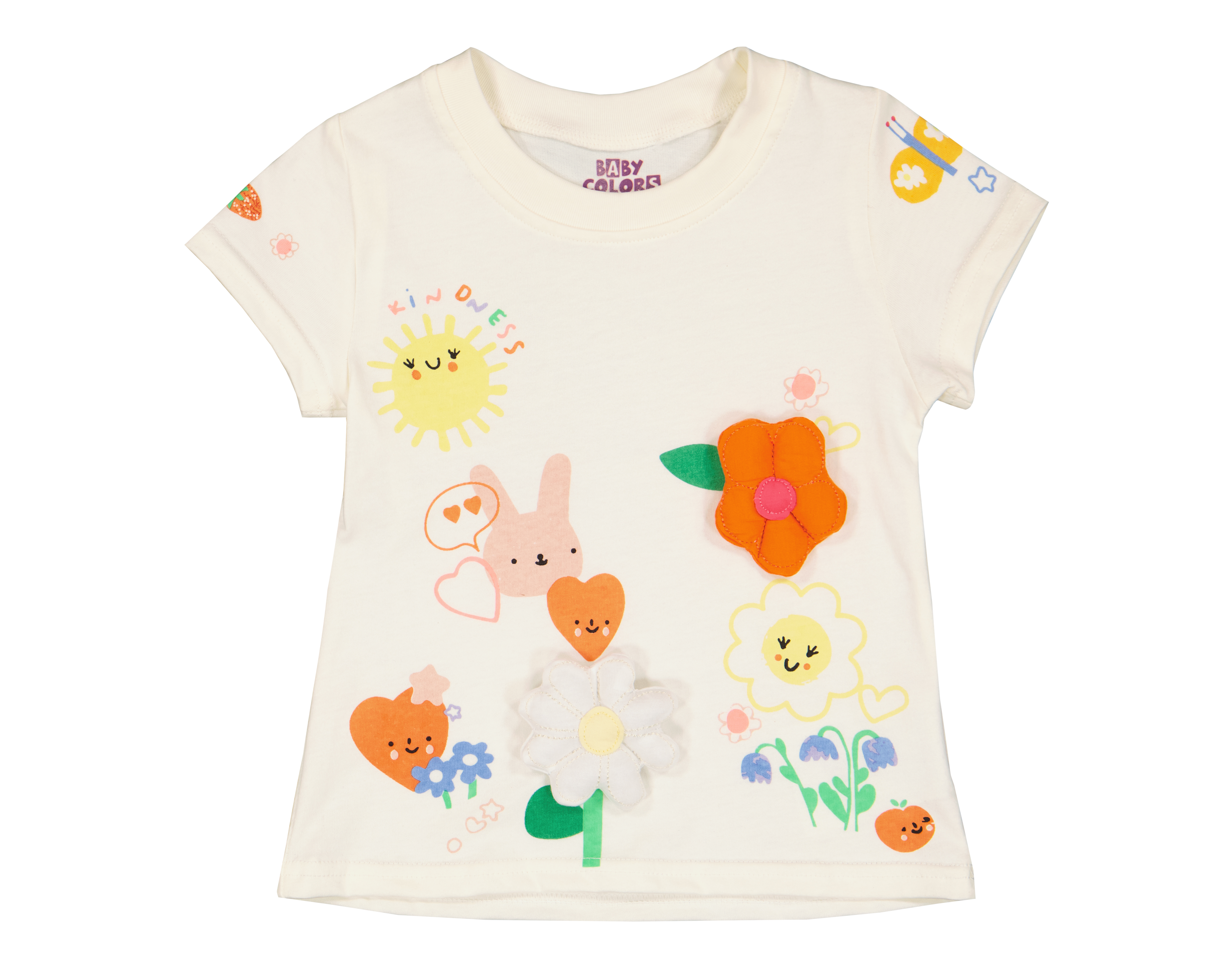 Foto 2 pulgar | Foto 1 | Playera para Bebé Niña Baby Colors de Algodón con Flores 3D