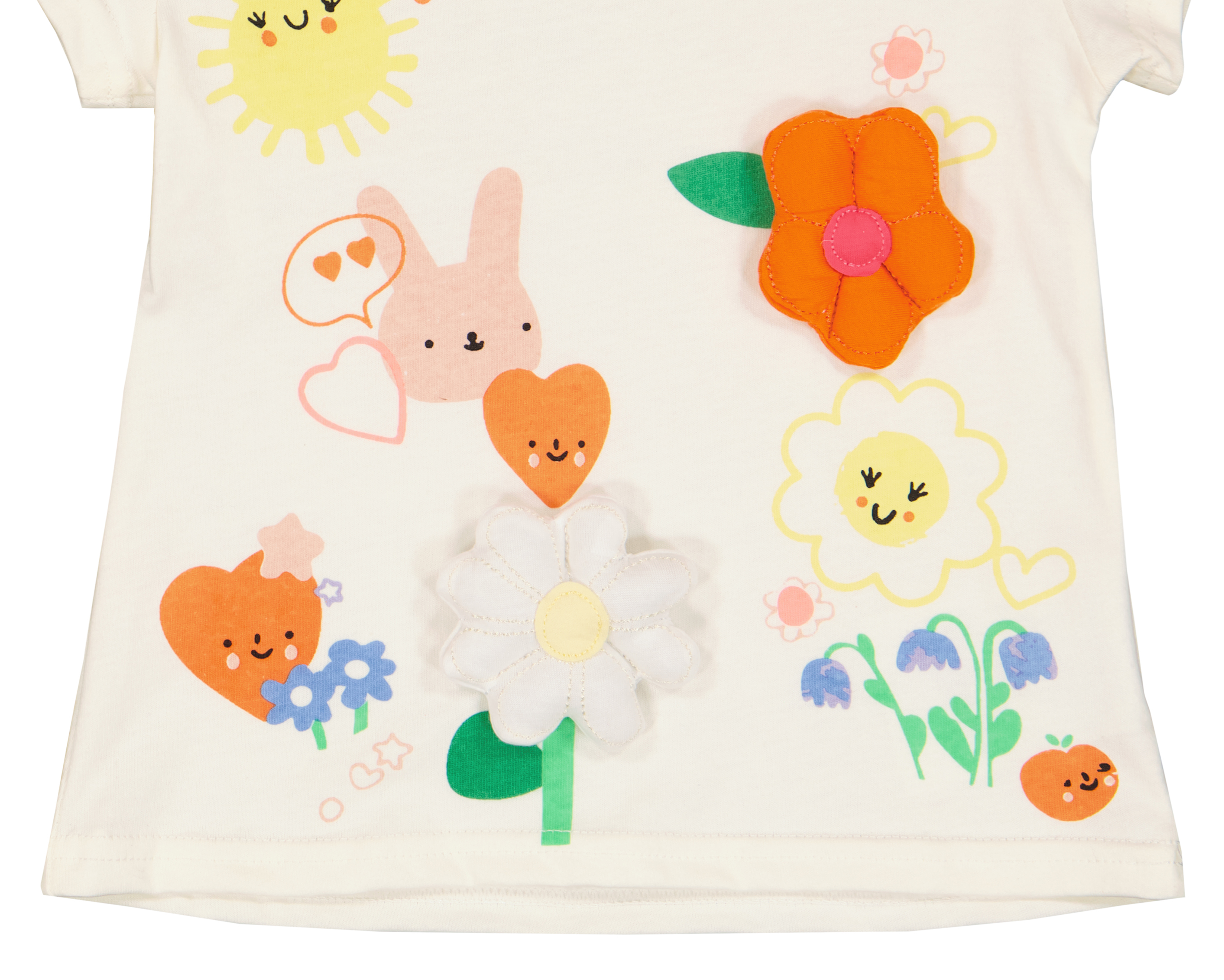 Foto 3 | Foto 3 | Playera para Bebé Niña Baby Colors de Algodón con Flores 3D