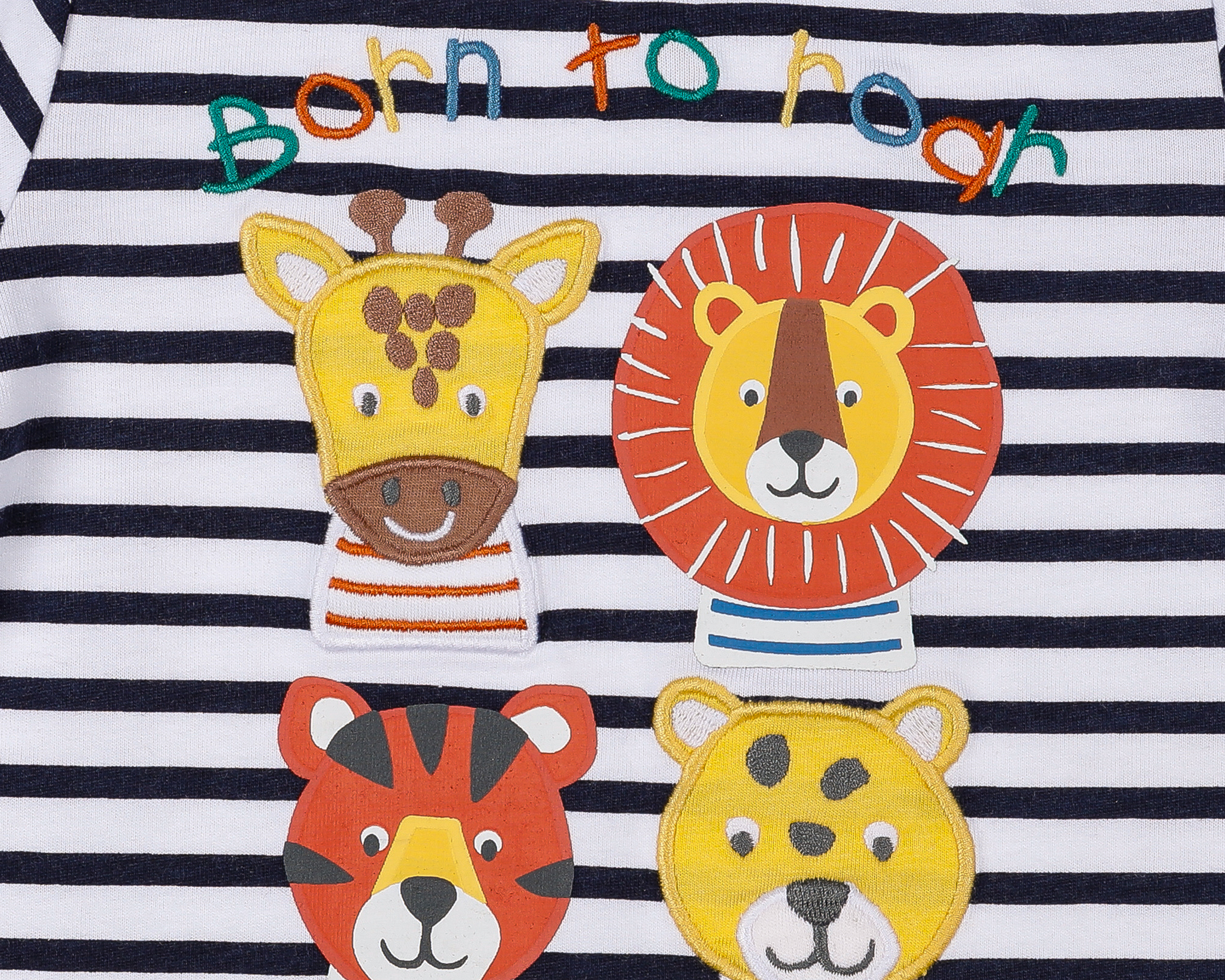 Foto 4 pulgar | Foto 3 | Playera para Bebé Niño Baby Colors a Rayas