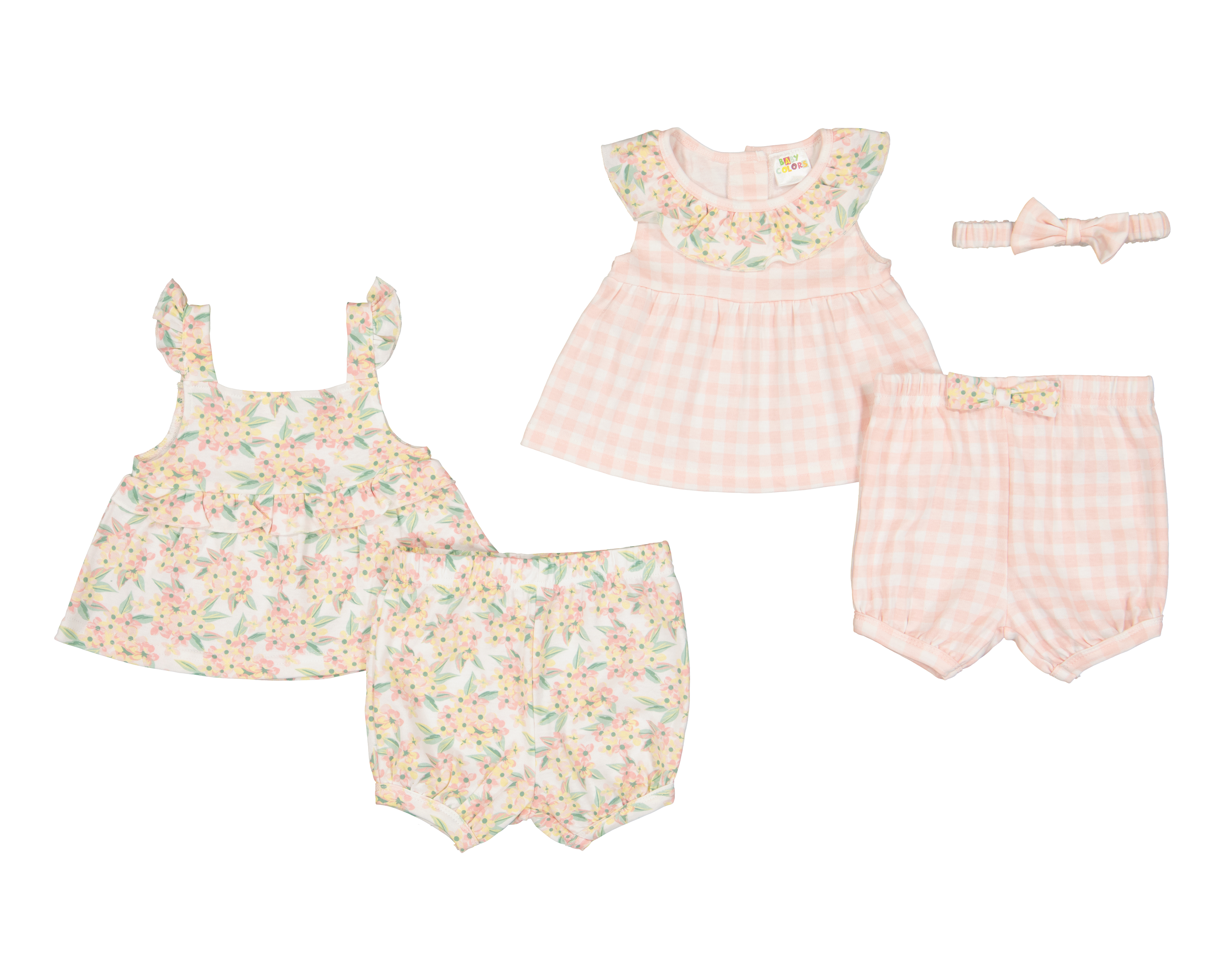 Conjunto para Bebé Niña Baby Colors Estampado 4 Piezas