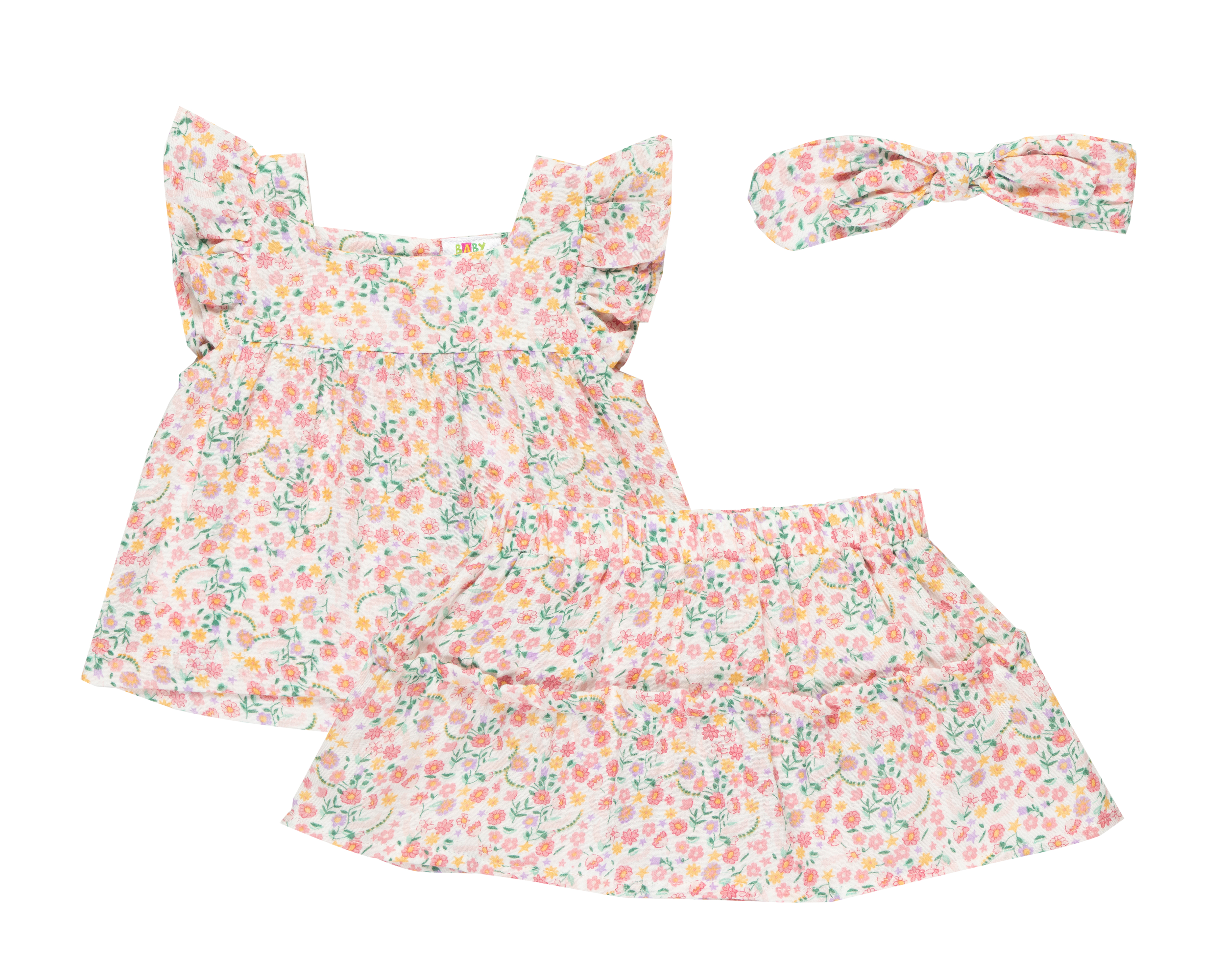 Foto 2 pulgar | Foto 1 | Conjunto para Bebé Niña Baby Colors 3 Piezas