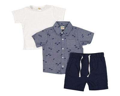Foto 1 | Foto 1 | Conjunto de Algodón para Bebé Niño Baby Colors 3 Piezas