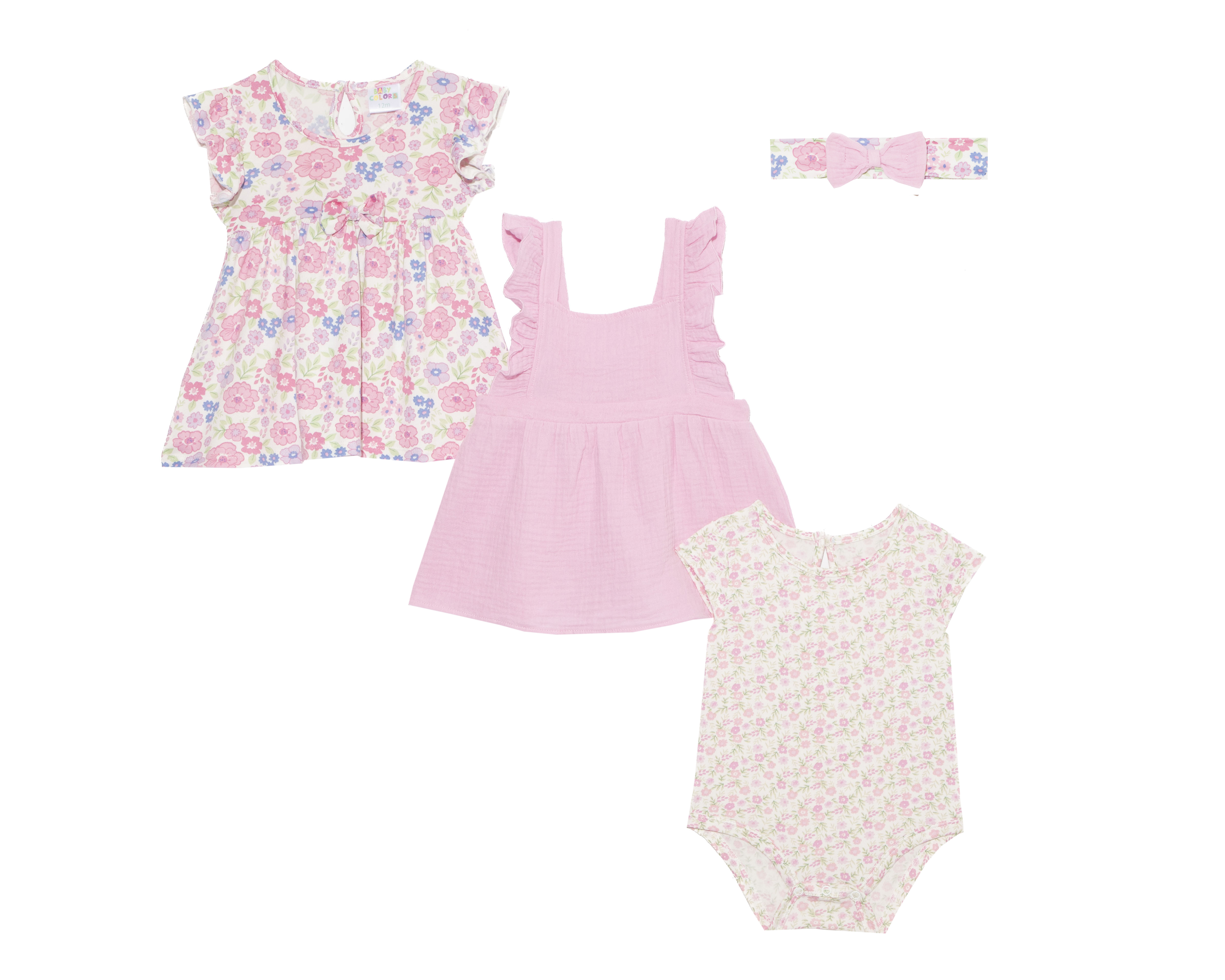 Foto 1 | Foto 1 | Conjunto Baby Colors para Niña 4 Piezas