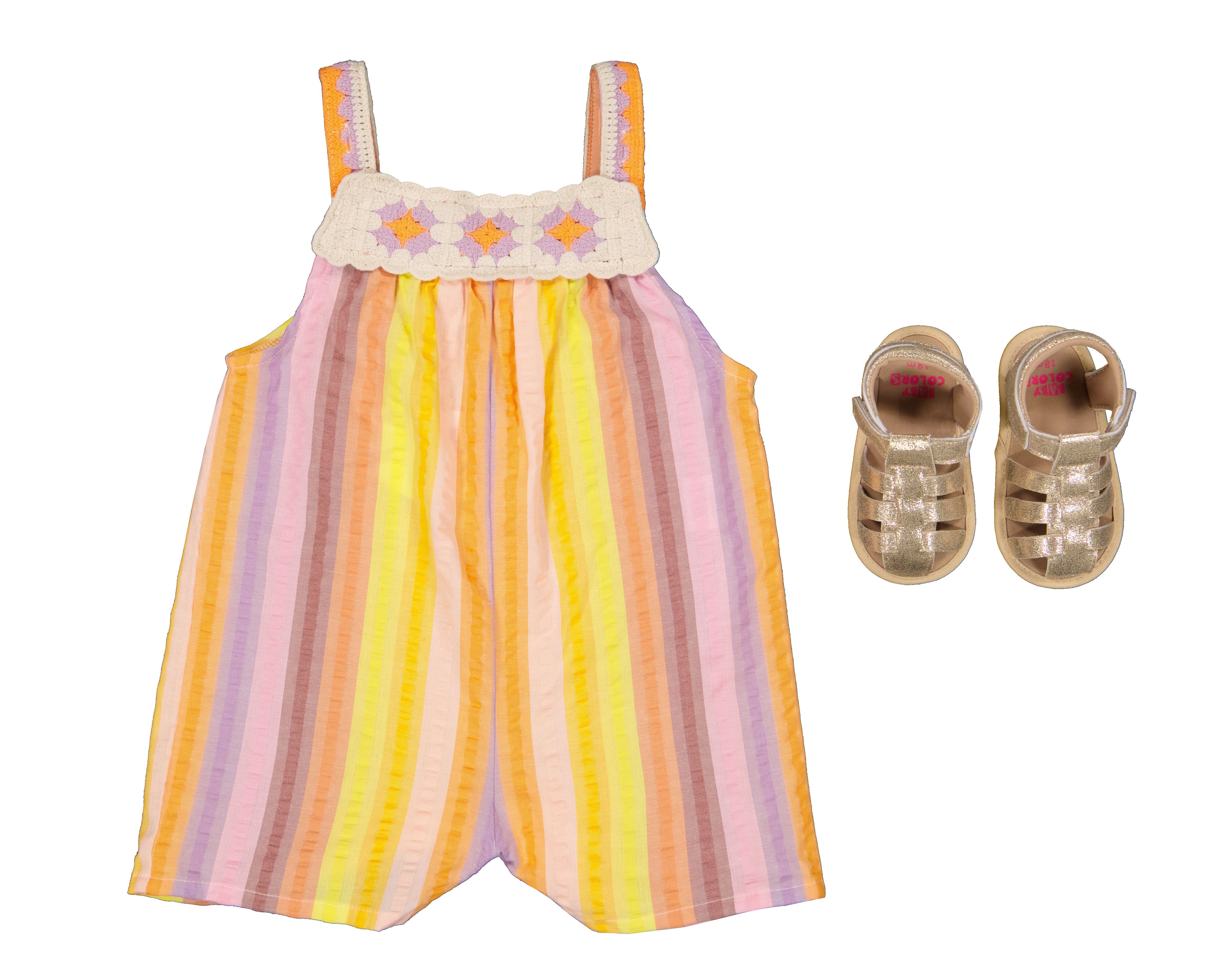 Foto 1 | Foto 1 | Jumper para Bebé Niña Baby Colors de Algodón con Sandalias