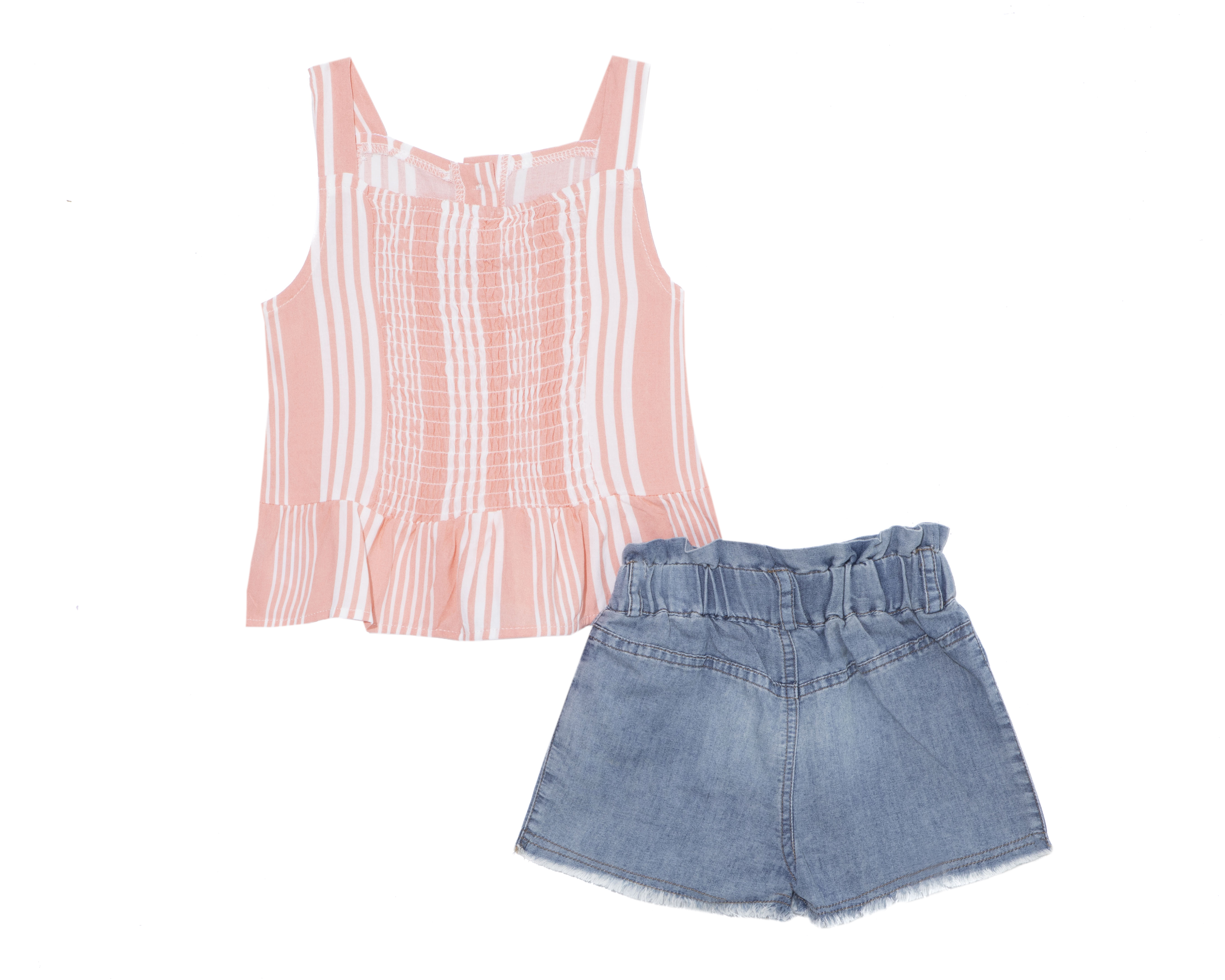 Foto 2 | Foto 2 | Conjunto para Bebé Niña Baby Colors a Rayas 4 Piezas