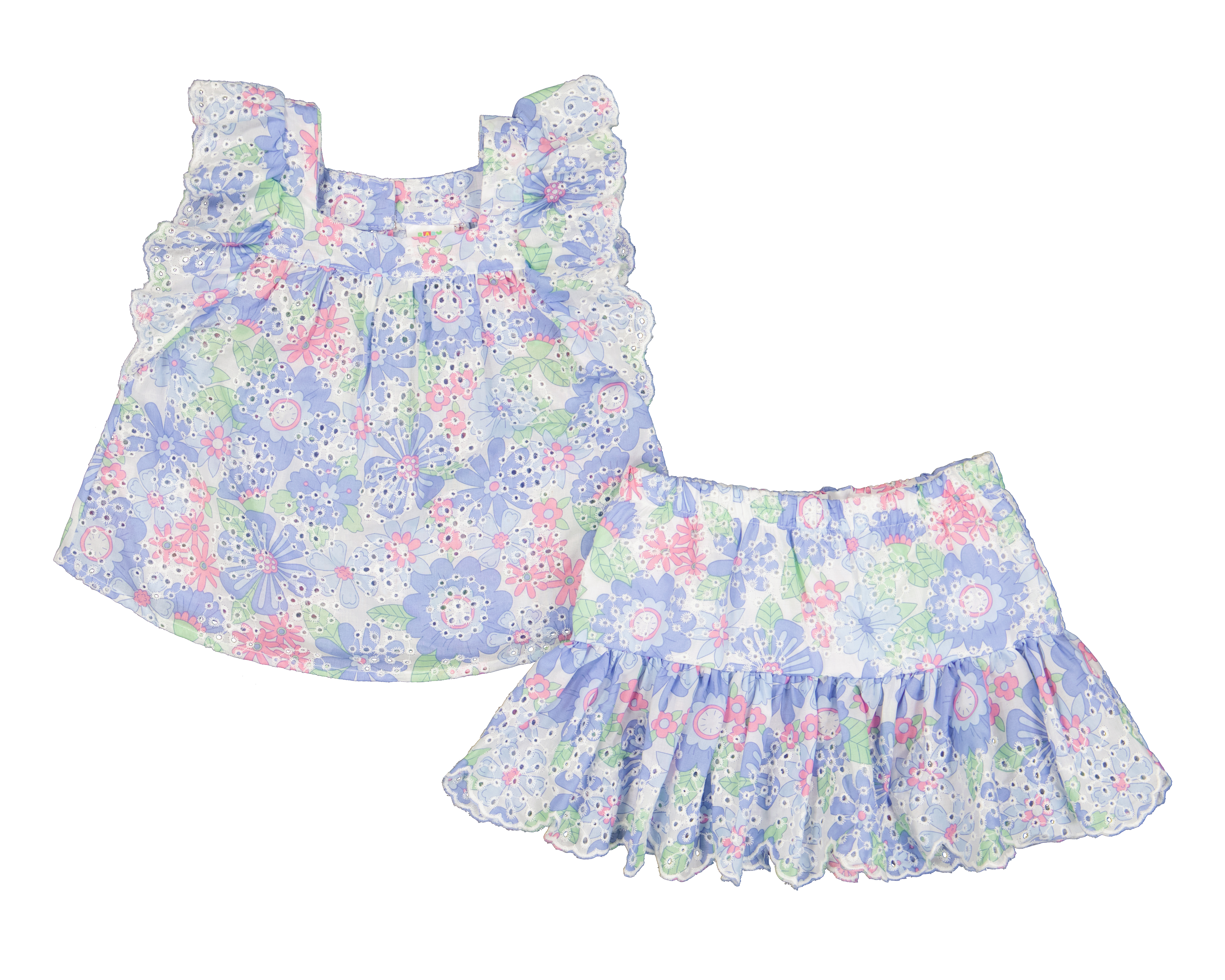 Foto 1 | Foto 1 | Conjunto para Bebé Niña Baby Colors de Algodón Estampado 2 Piezas