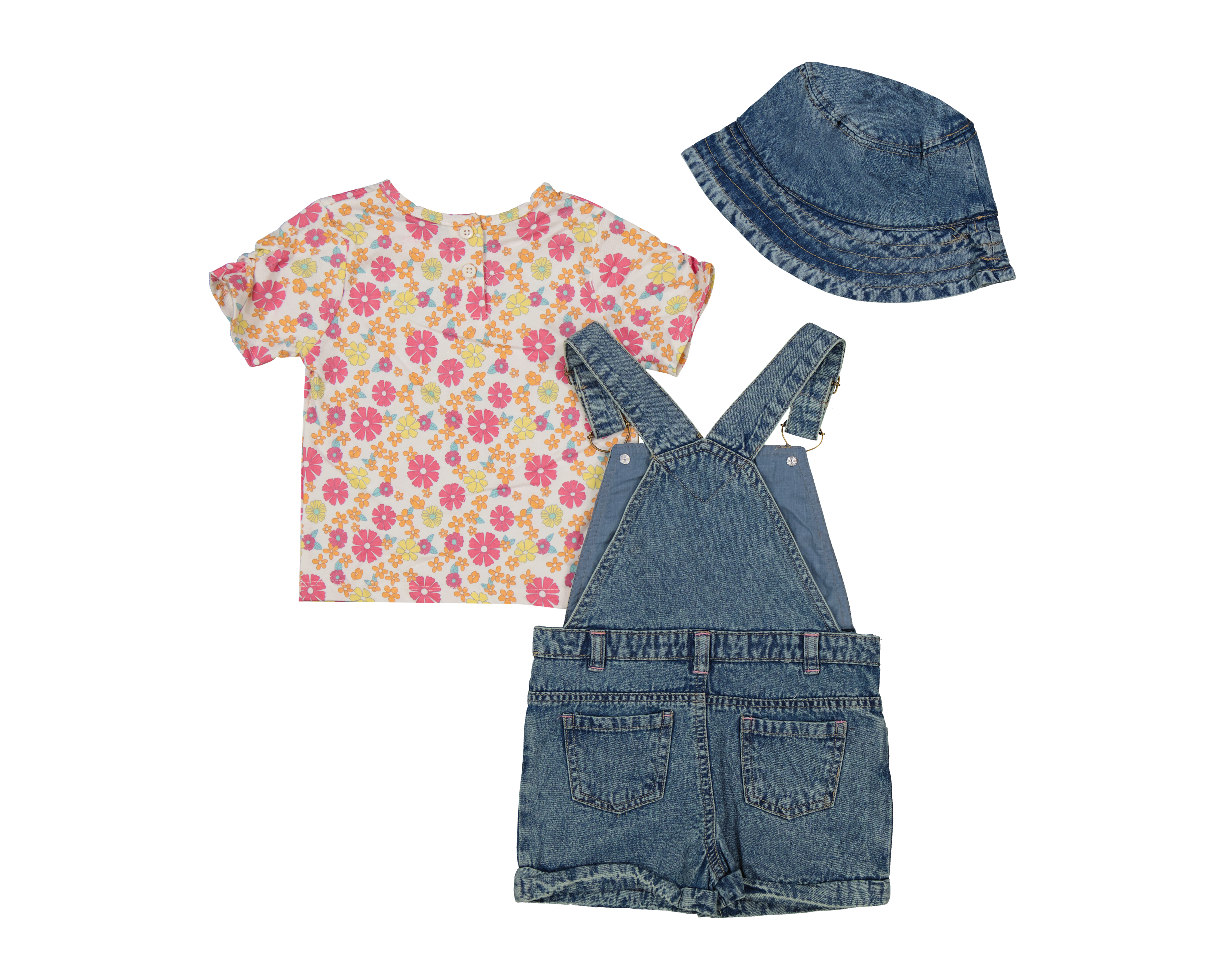 Foto 2 | Foto 2 | Conjunto para Bebé Niña Baby Colors de Algodón 3 Piezas