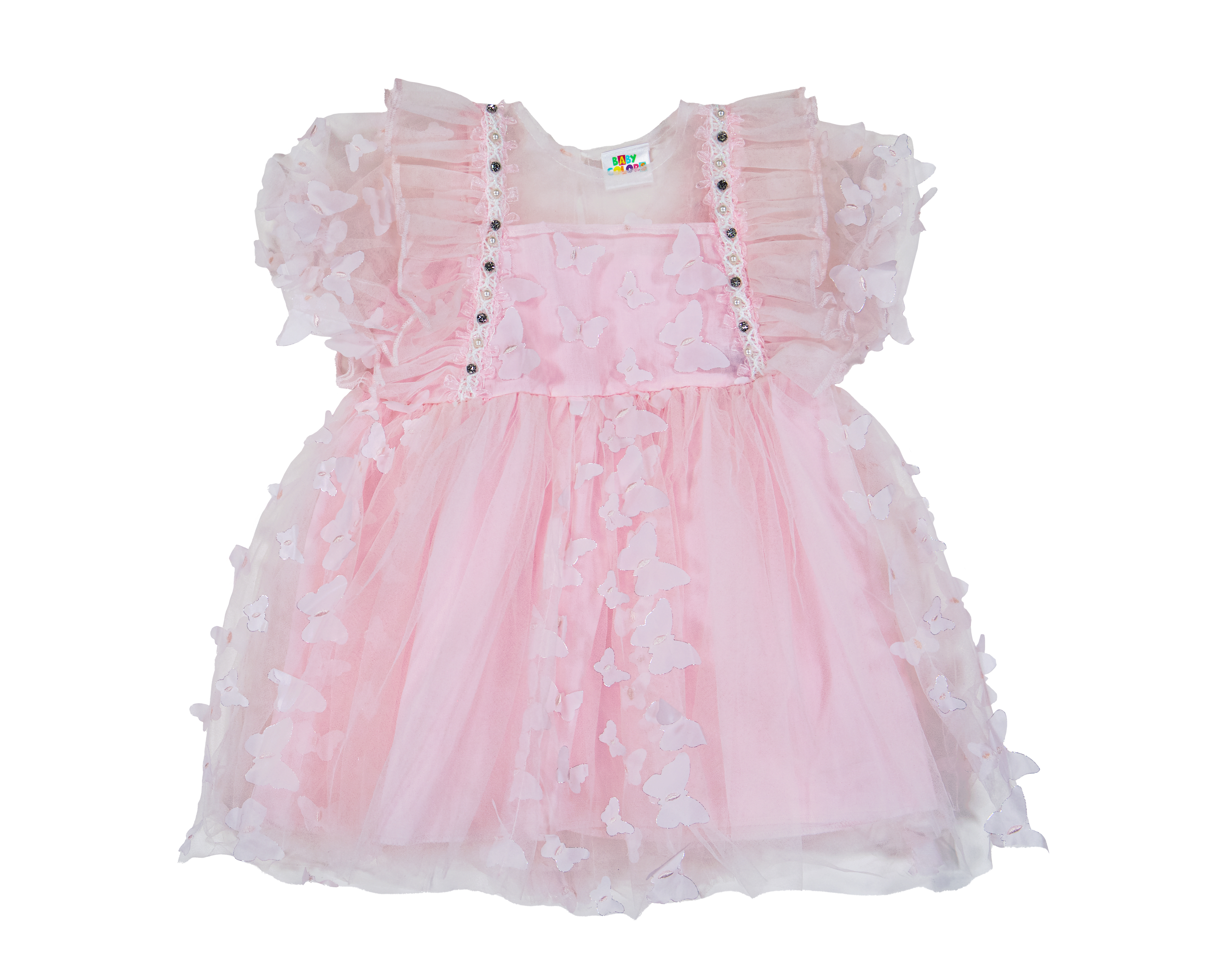 Foto 2 pulgar | Foto 1 | Vestido para Bebé Niña Baby Colors Rosa