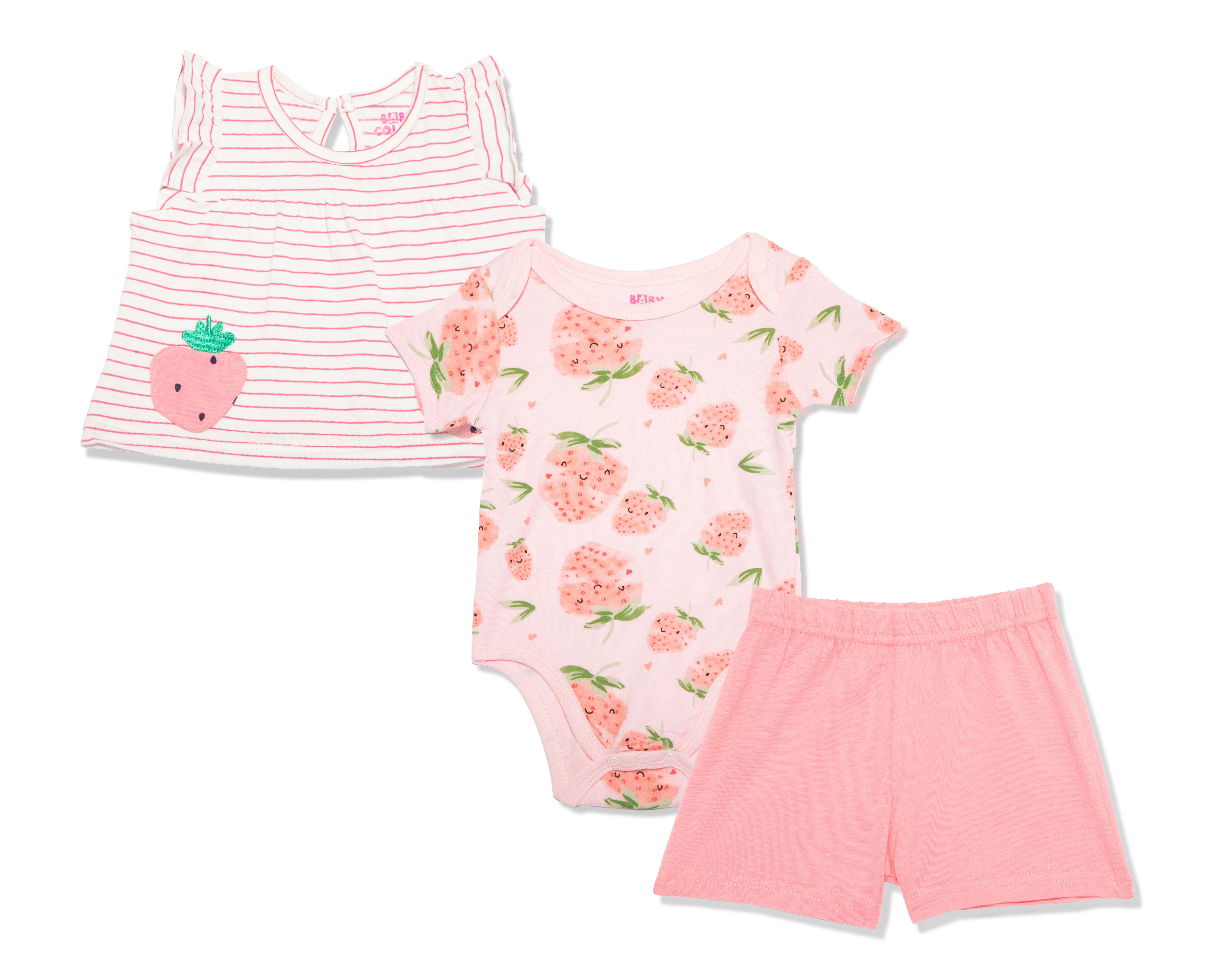 Foto 1 | Foto 1 | Conjunto de Algodón para Bebé Niña Baby Colors 3 Piezas