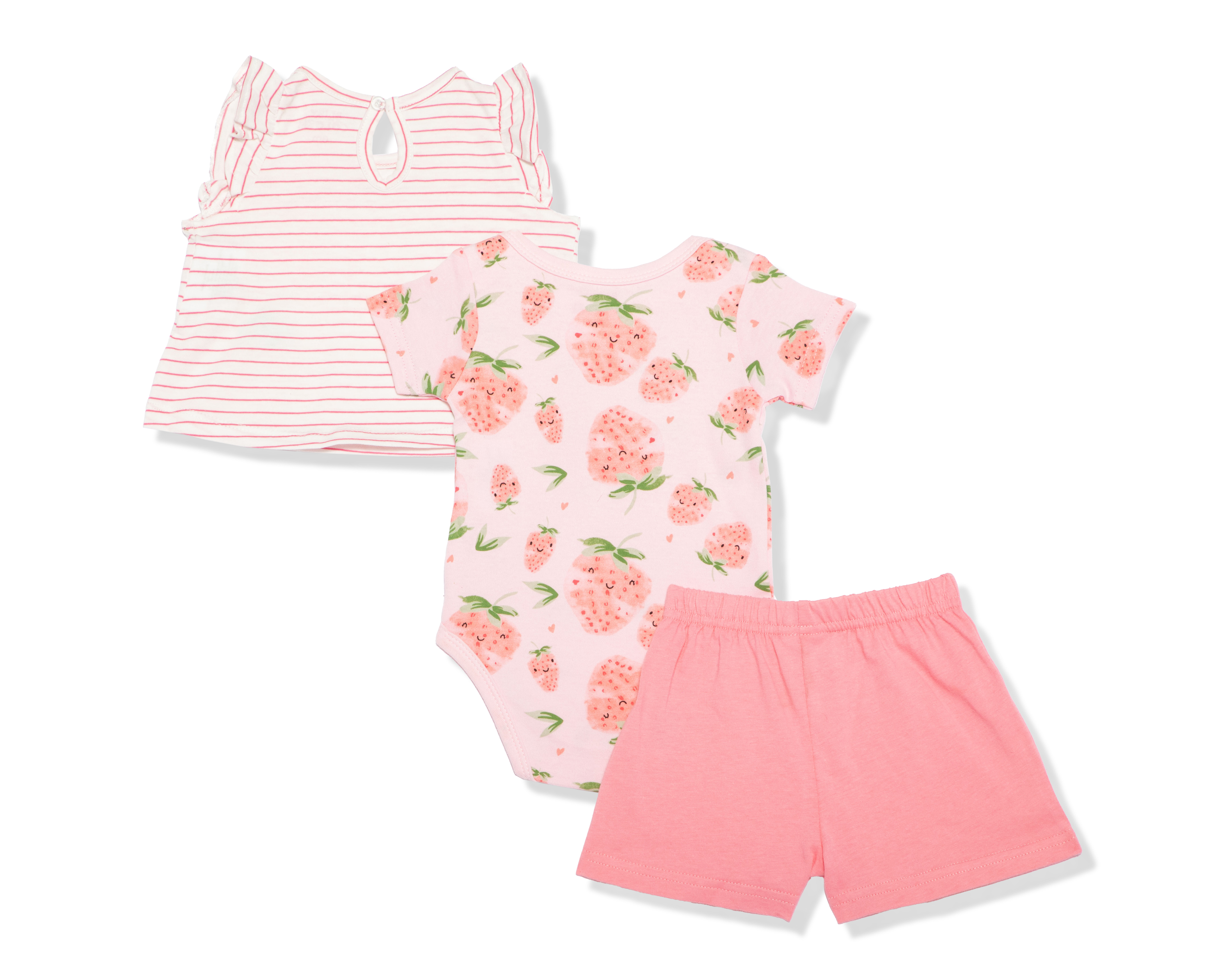 Foto 2 | Foto 2 | Conjunto de Algodón para Bebé Niña Baby Colors 3 Piezas