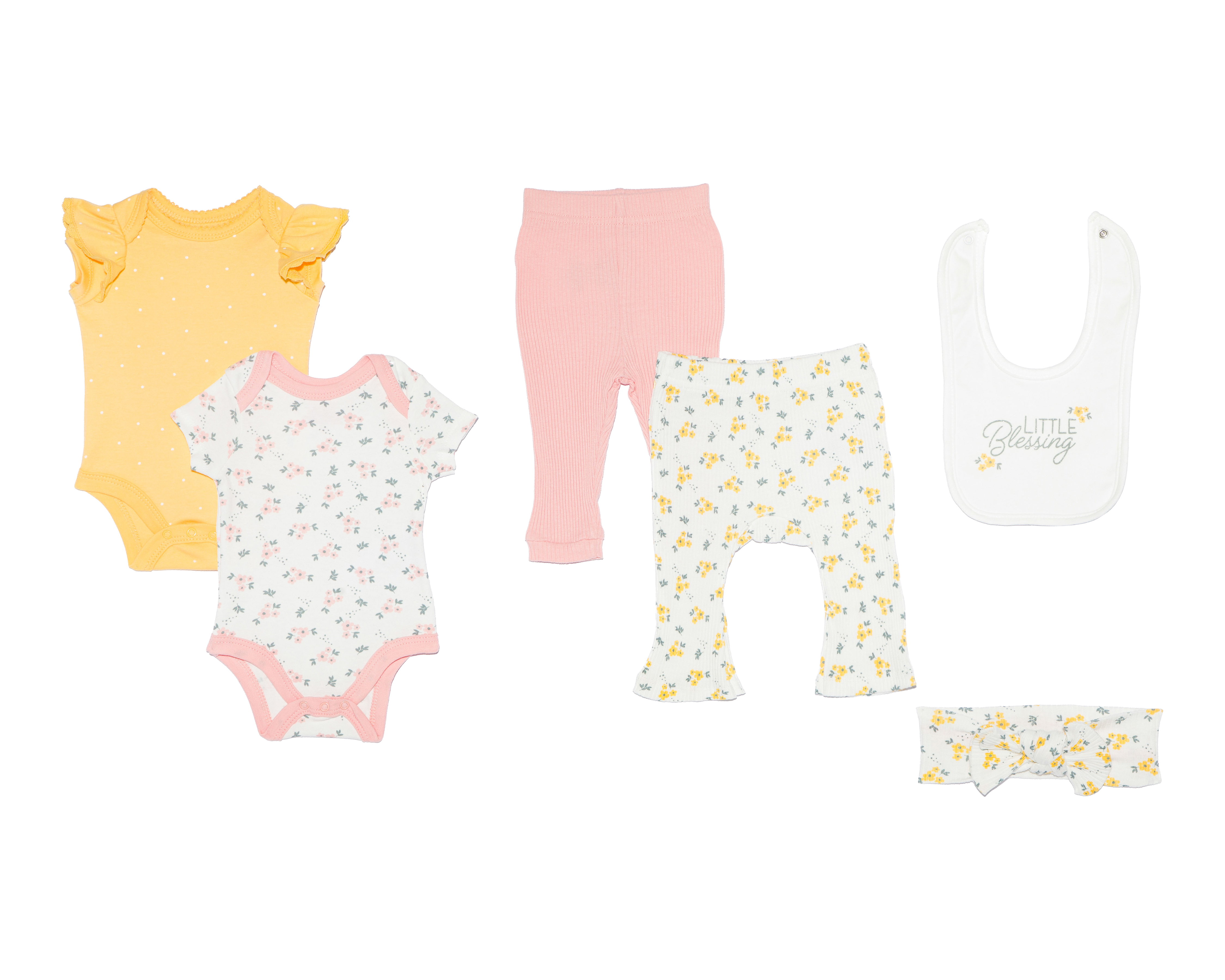 Conjunto de Bebé Niña Baby Colors de Algodón 6 Piezas