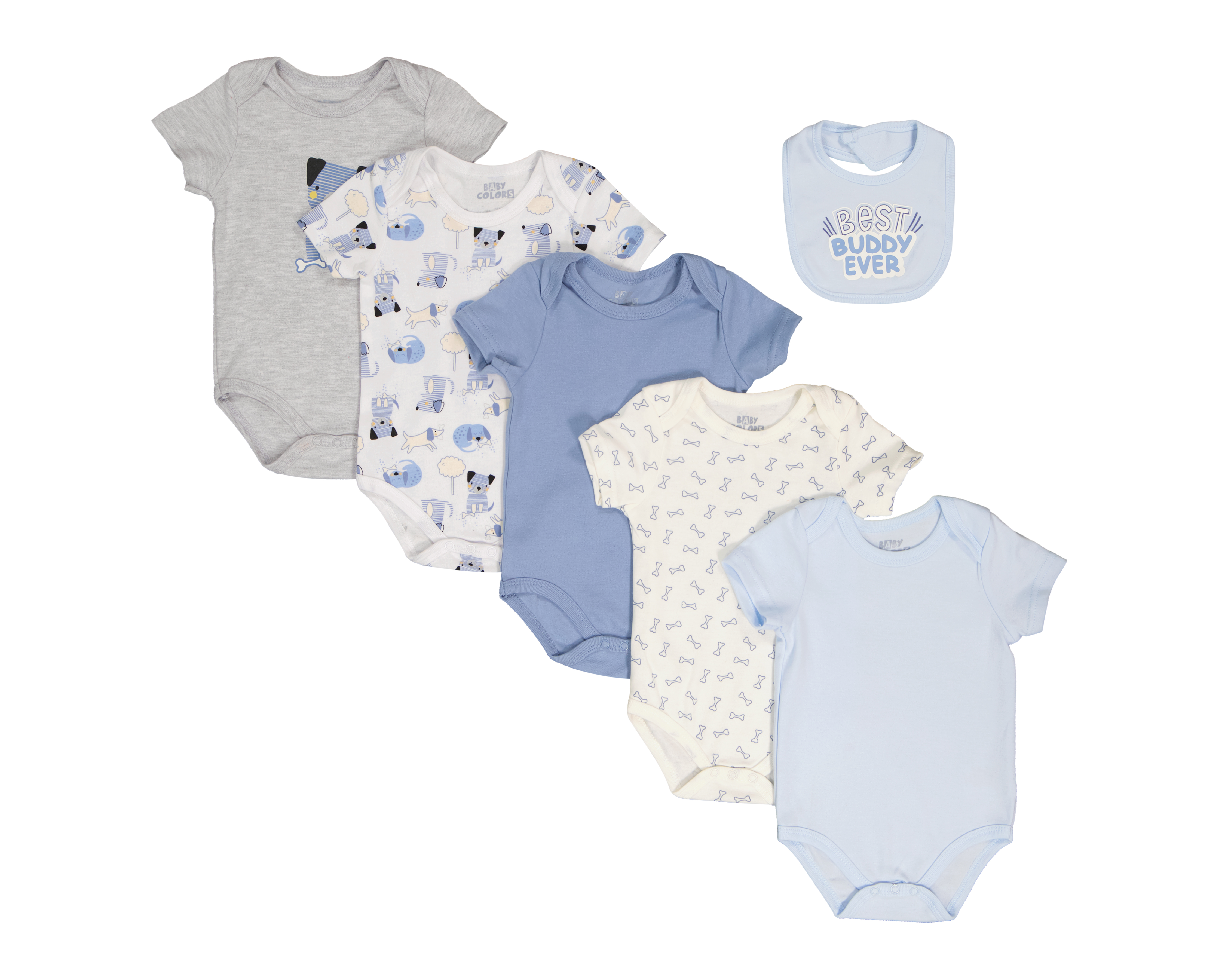 Pañalero para Bebé Niño Baby Colors con Babero 5 Piezas