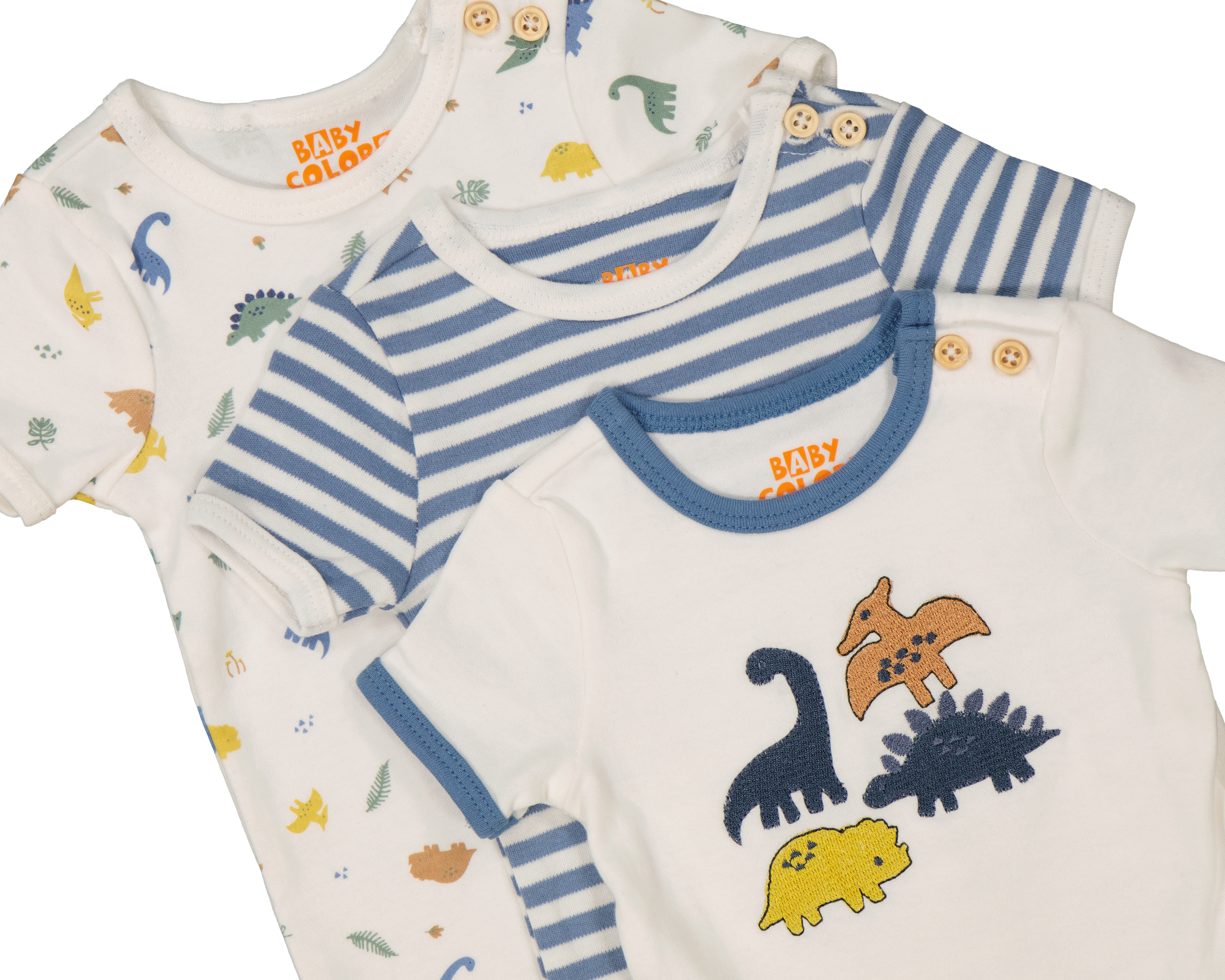 Foto 6 | Foto 6 | Pañalero para Bebé Niño Baby Colors de Algodón Print Dinosaurios 3 Piezas