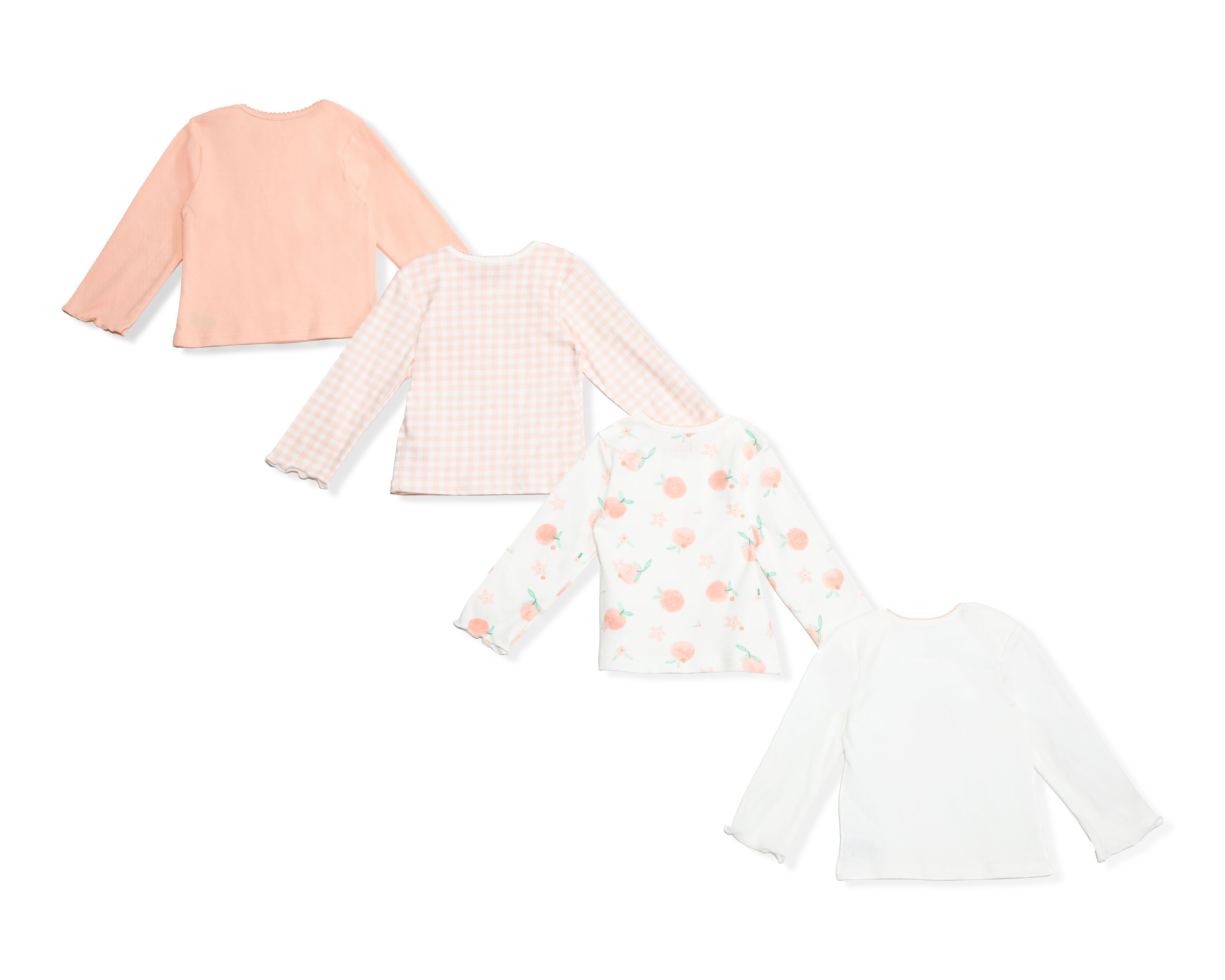 Foto 3 pulgar | Foto 2 | Camiseta para Bebé Niña Baby Colors Manga Larga 4 Piezas