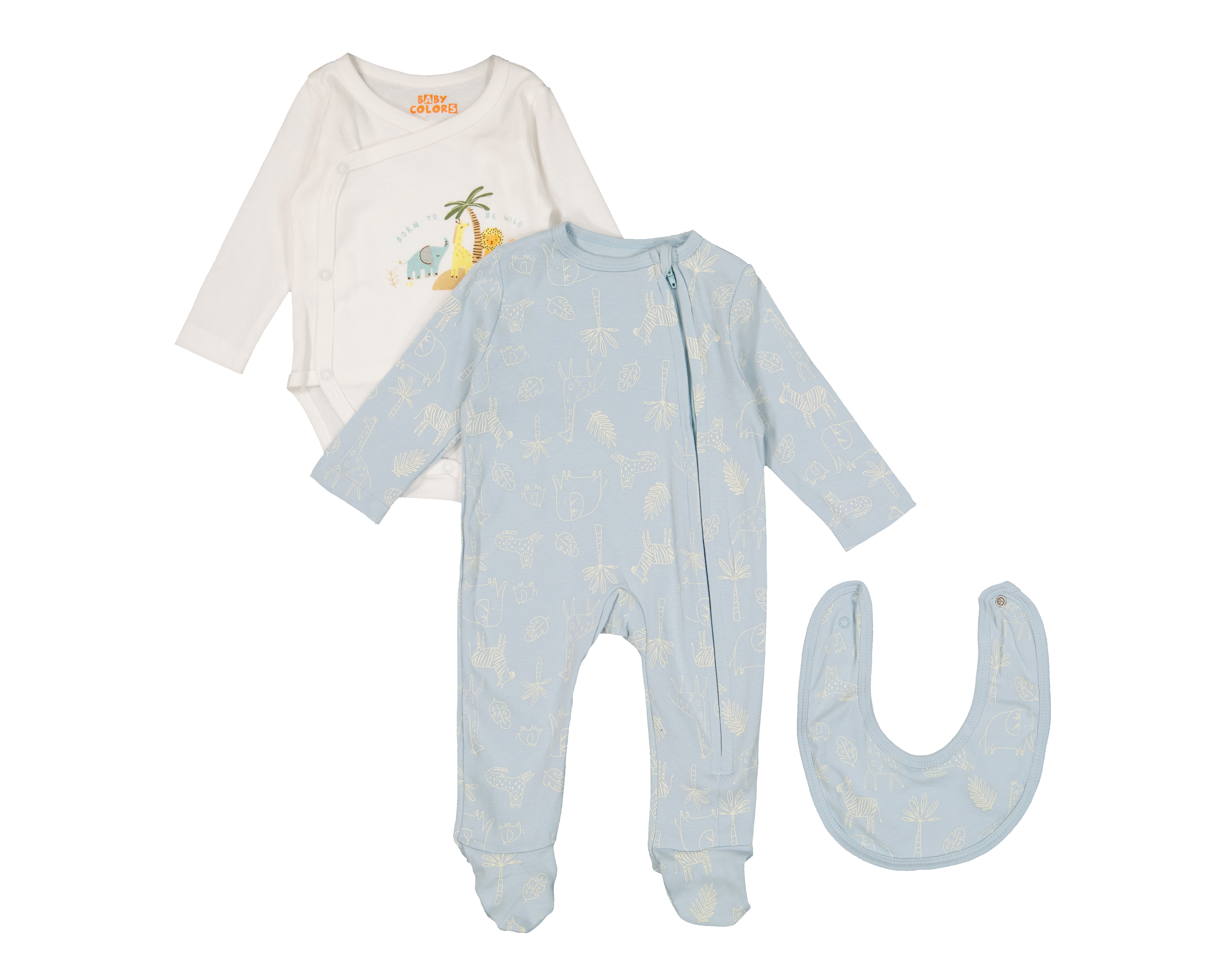 Foto 1 | Foto 1 | Conjunto de Algodón para Bebé Niño Baby Colors 3 Piezas