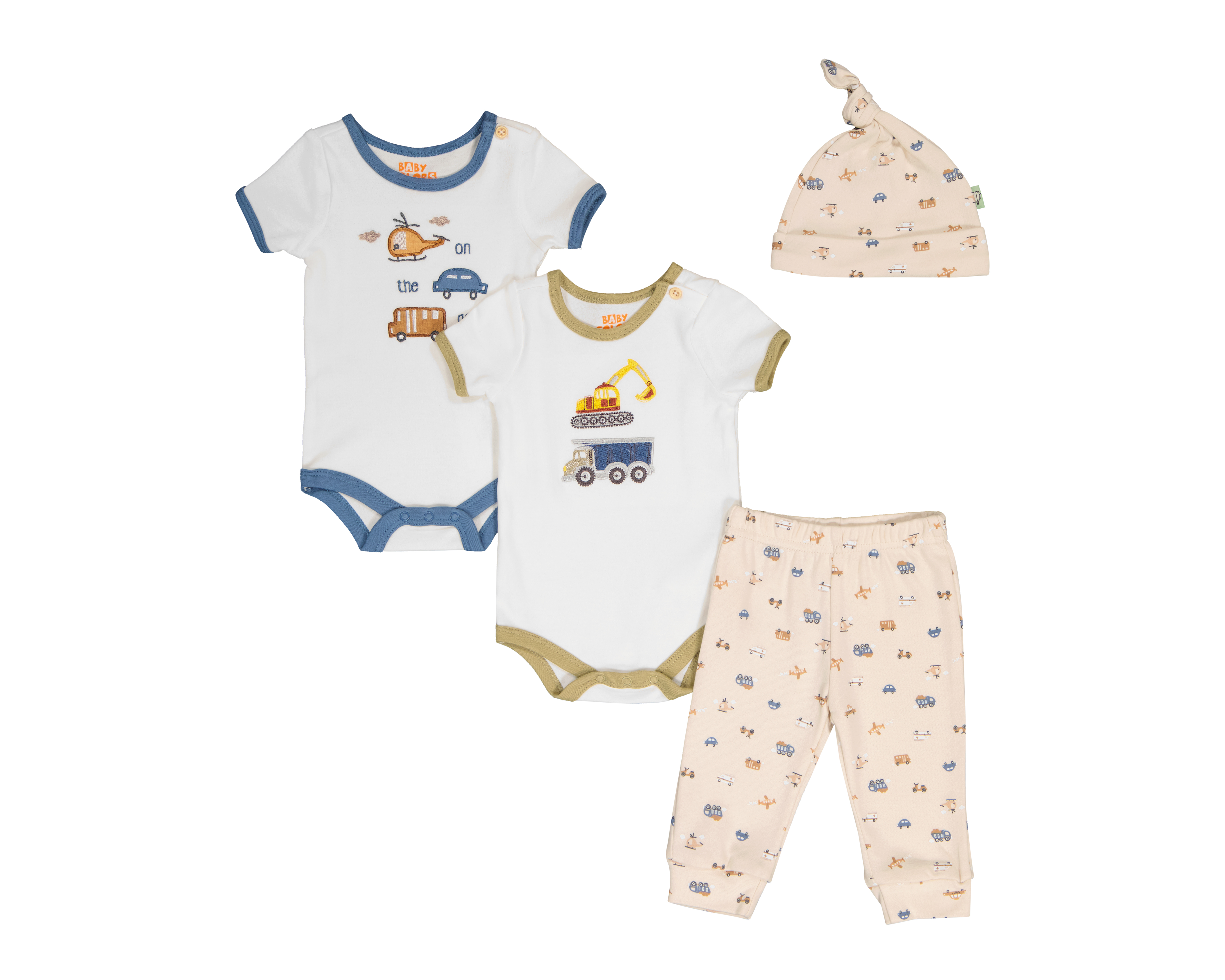 Foto 1 | Foto 1 | Pañalero para Bebé Niño Baby Colors de Algodón con Pantalón 4 Piezas