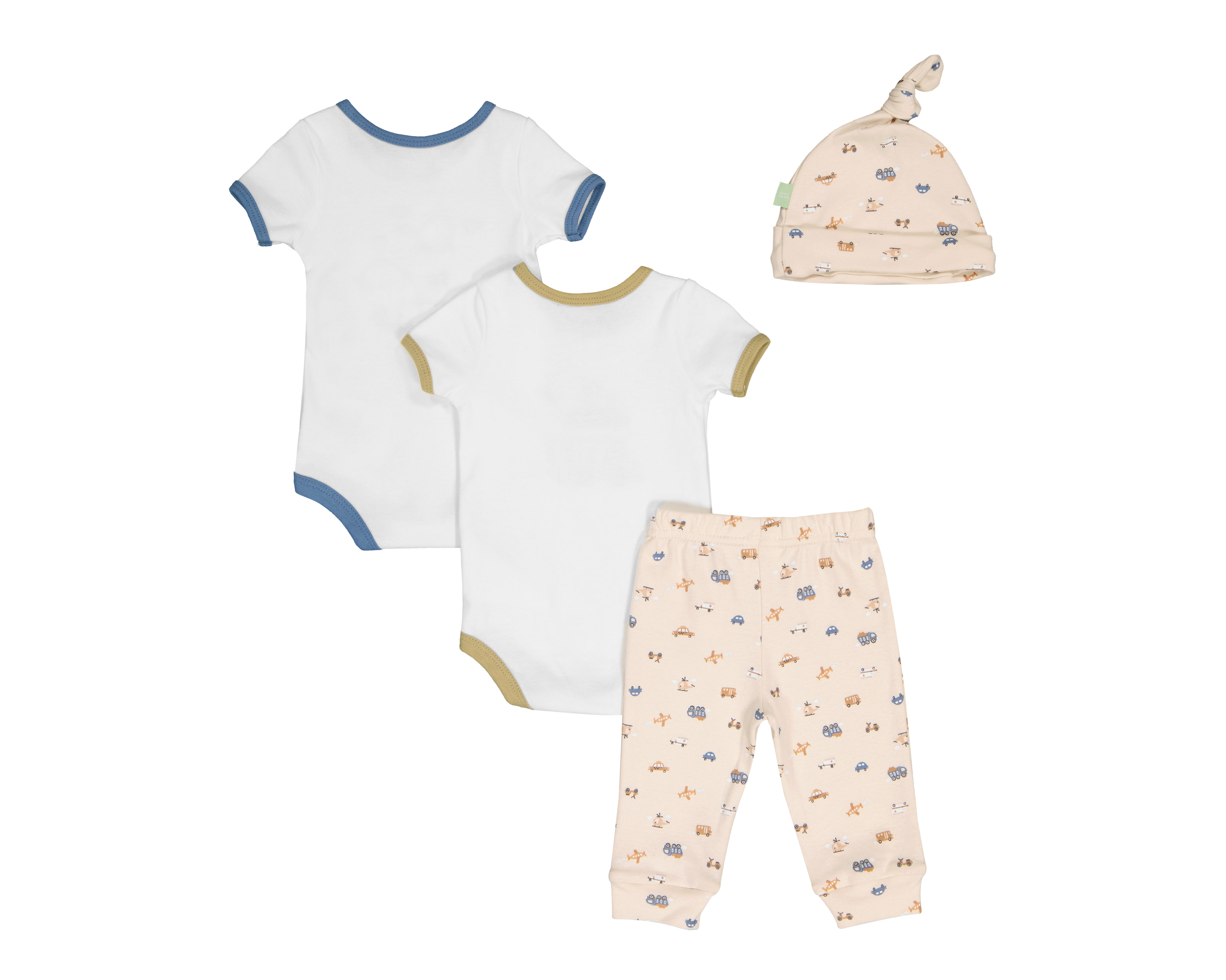 Foto 2 | Foto 2 | Pañalero para Bebé Niño Baby Colors de Algodón con Pantalón 4 Piezas