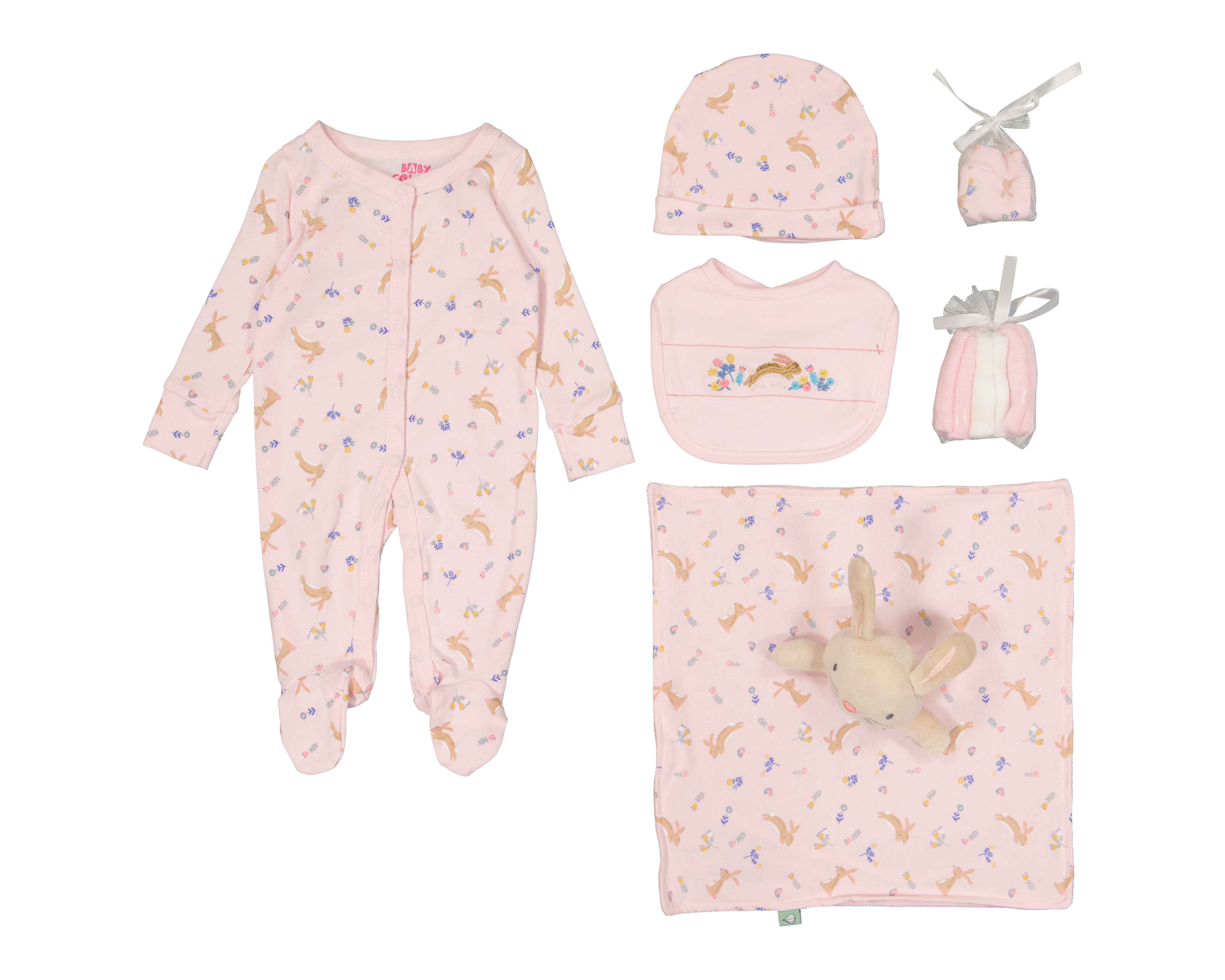 Foto 2 pulgar | Foto 1 | Mameluco para Bebé Niña Baby Color con Accesorios 6 Piezas