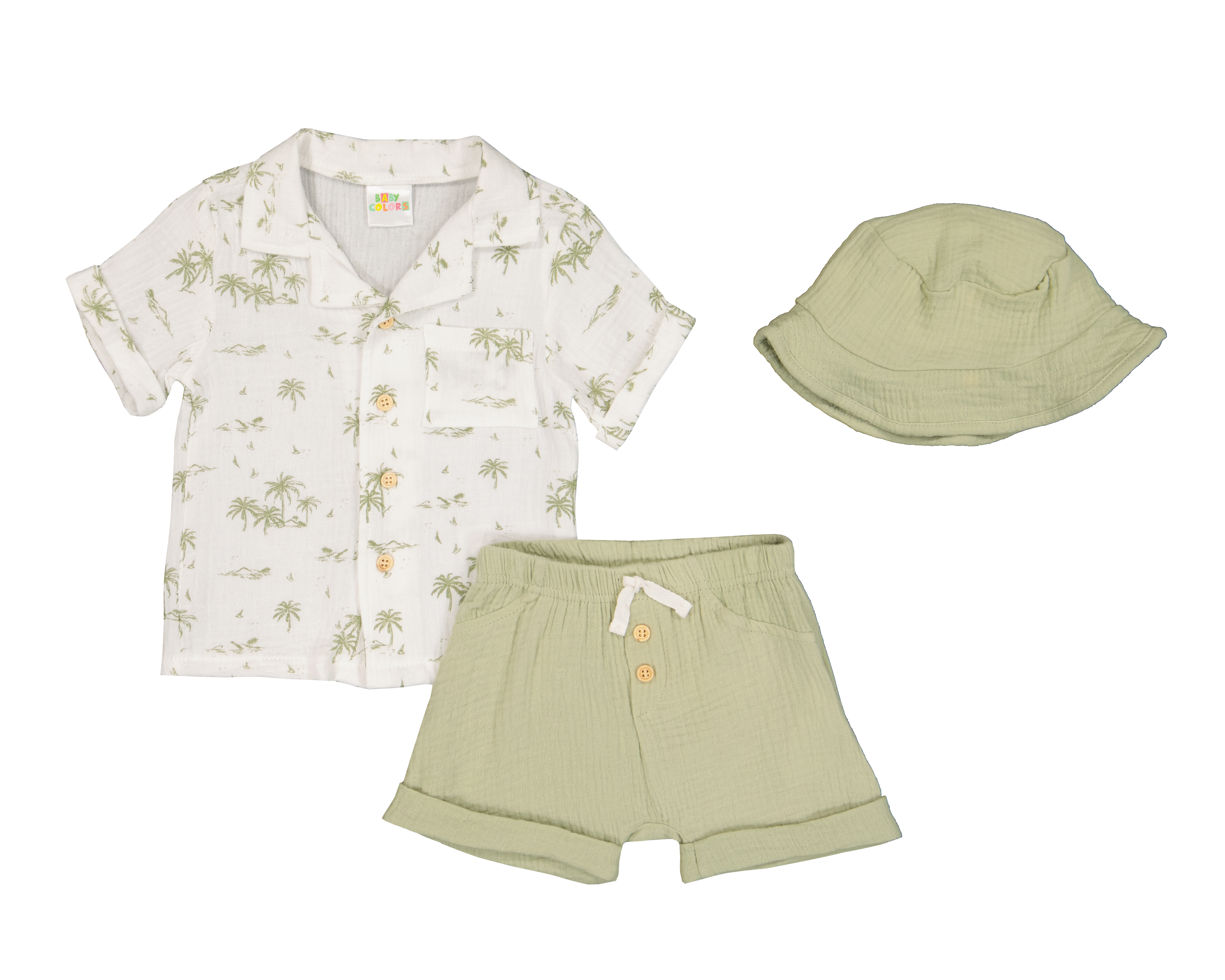 Foto 1 | Foto 1 | Conjunto para Bebé Niño Baby Colors Estampado 3 Piezas