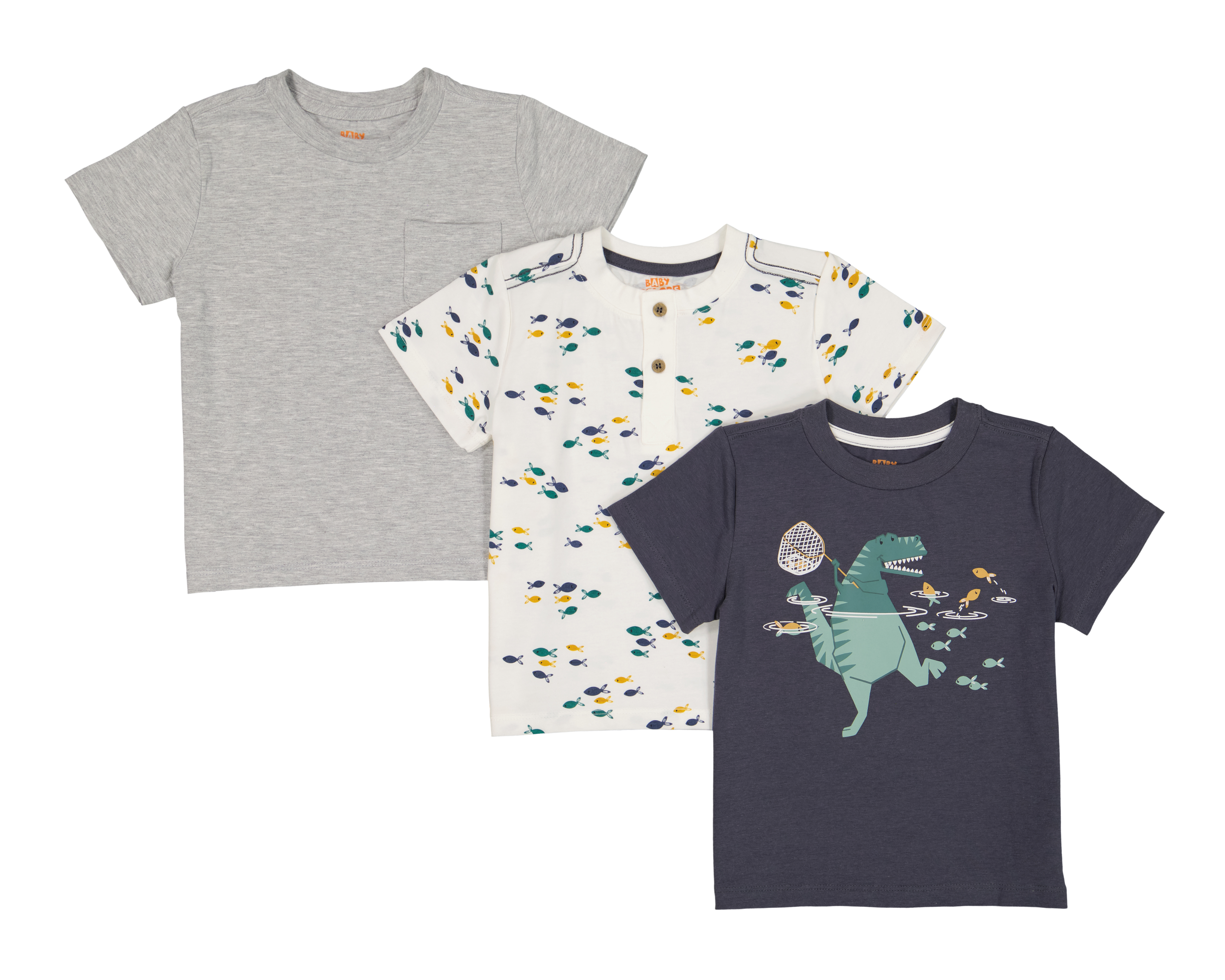 Playera para Bebé Niño Baby Colors Manga Corta 3 Piezas