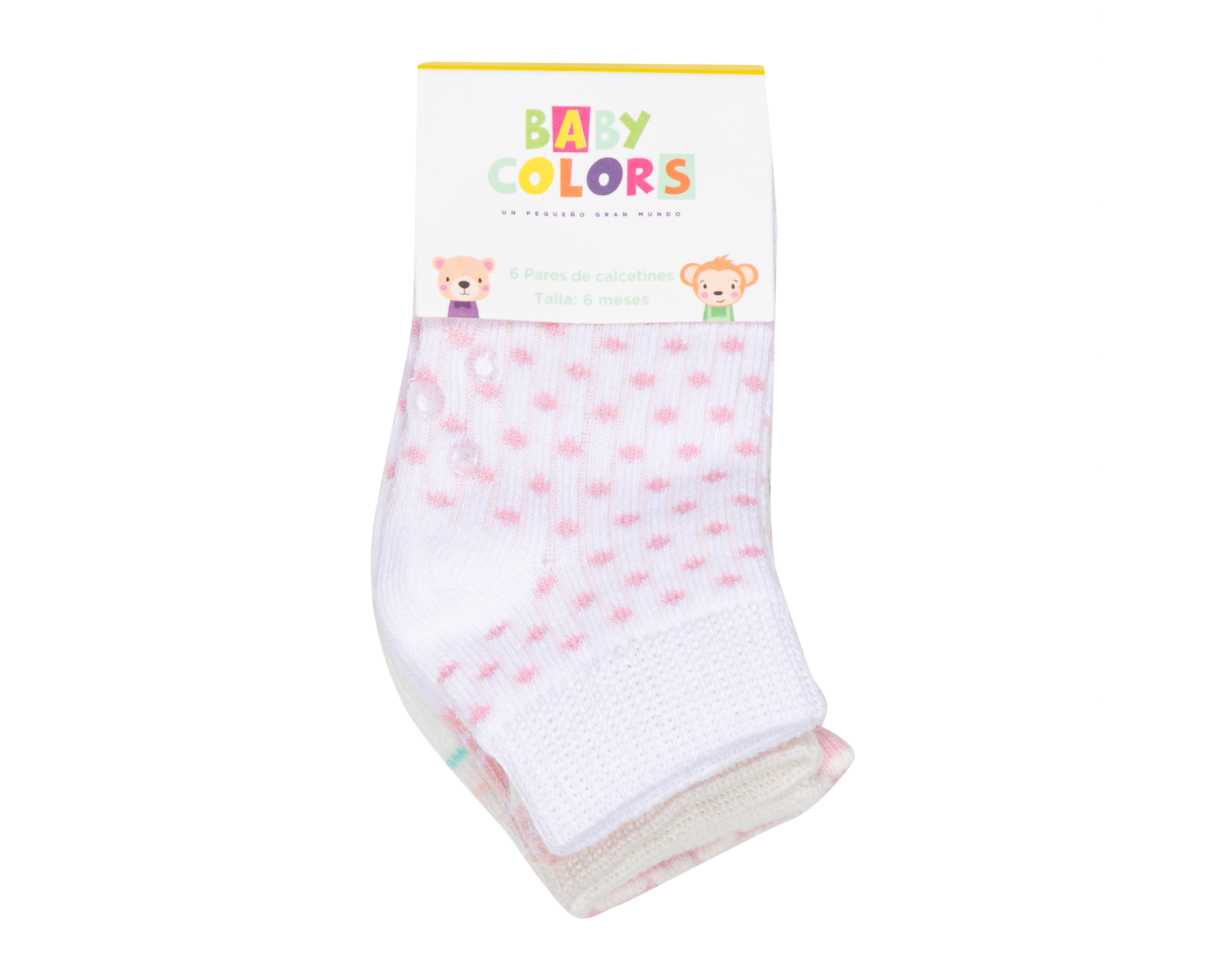 Foto 4 pulgar | Foto 3 | Calcetines para Bebé Niña Baby Colors 6 Pares