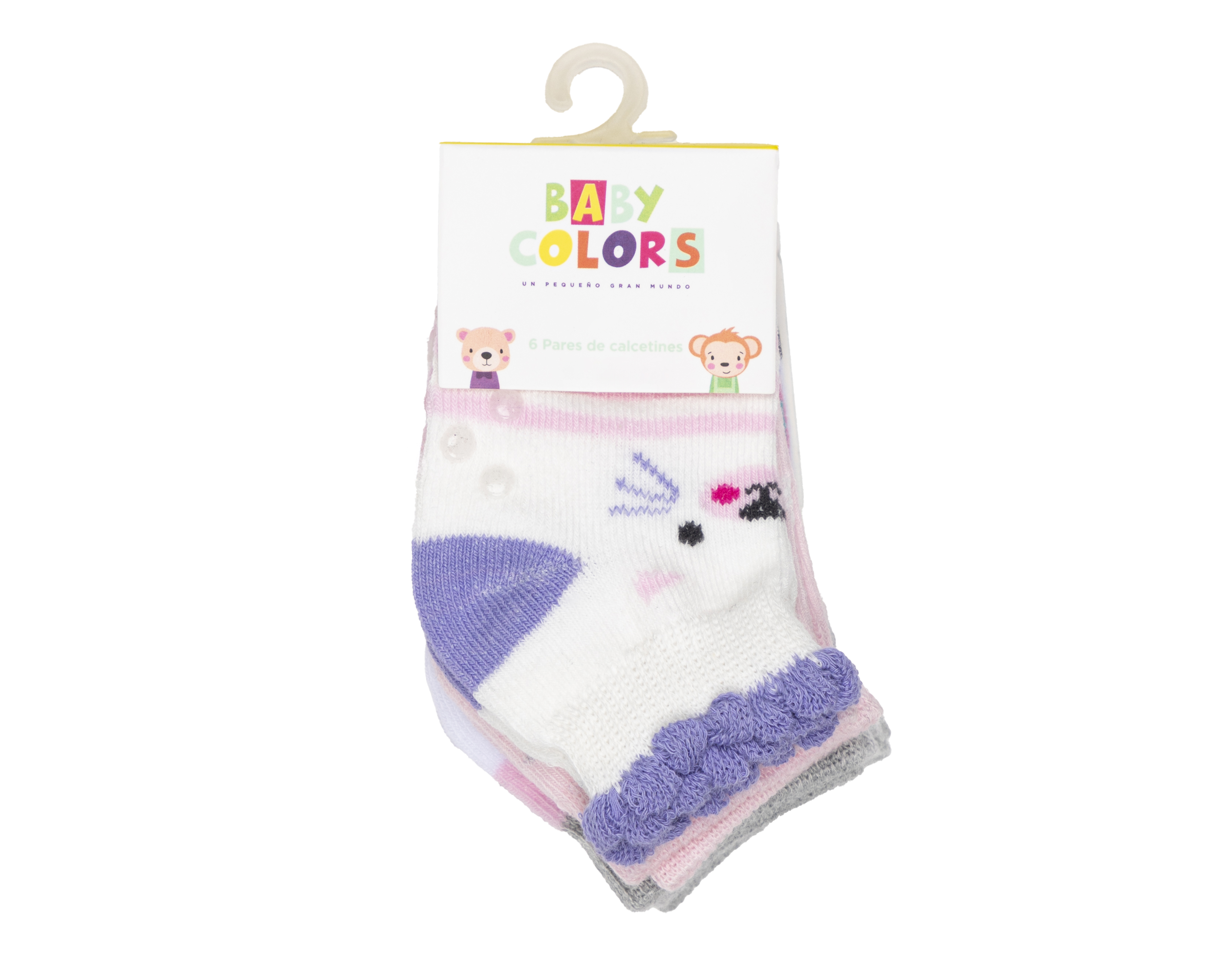 Foto 4 pulgar | Foto 3 | Calcetines para Bebé Niña Baby Colors 6 Pares