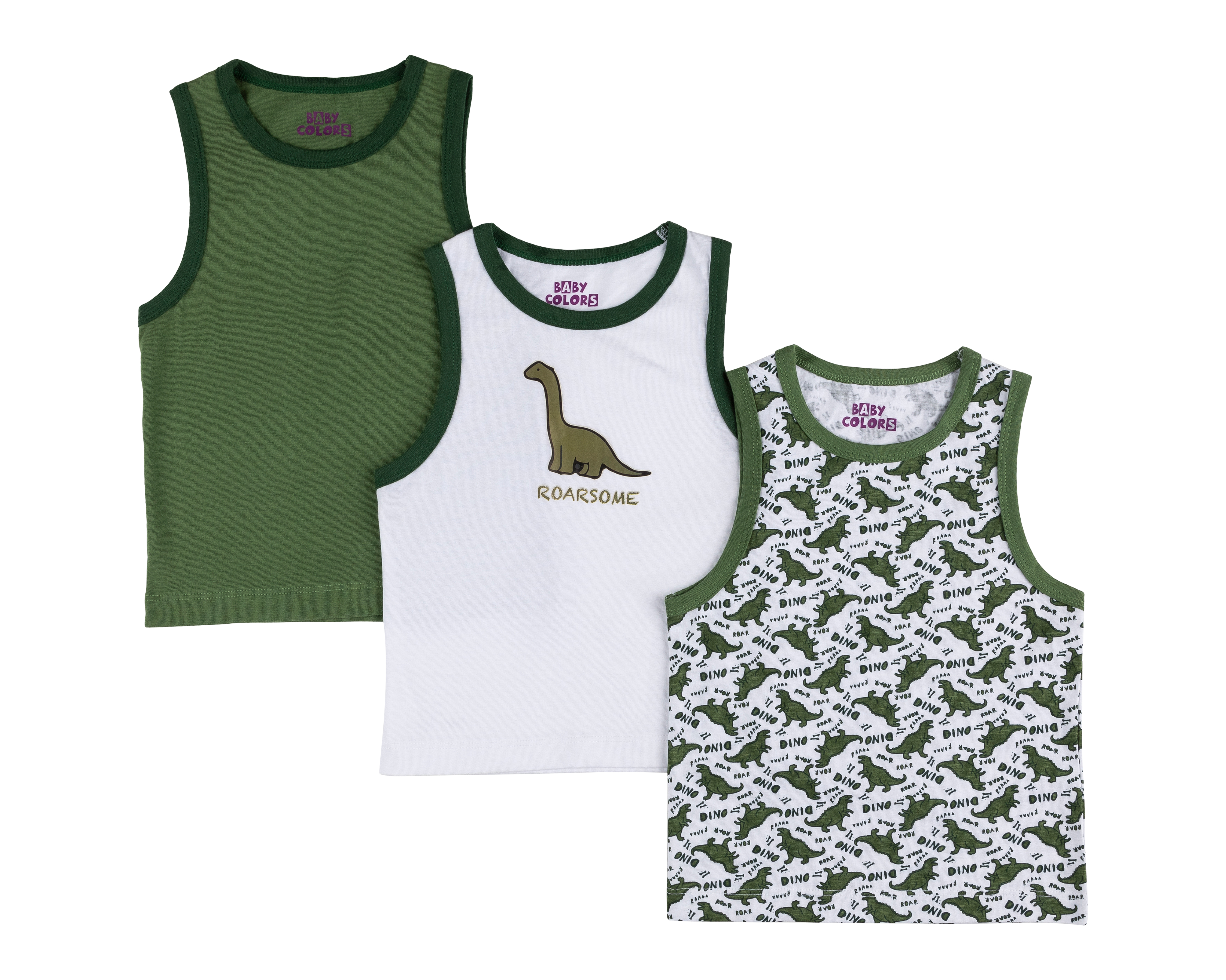 Camiseta Interior Baby Colors para Bebé Niño 3 Piezas