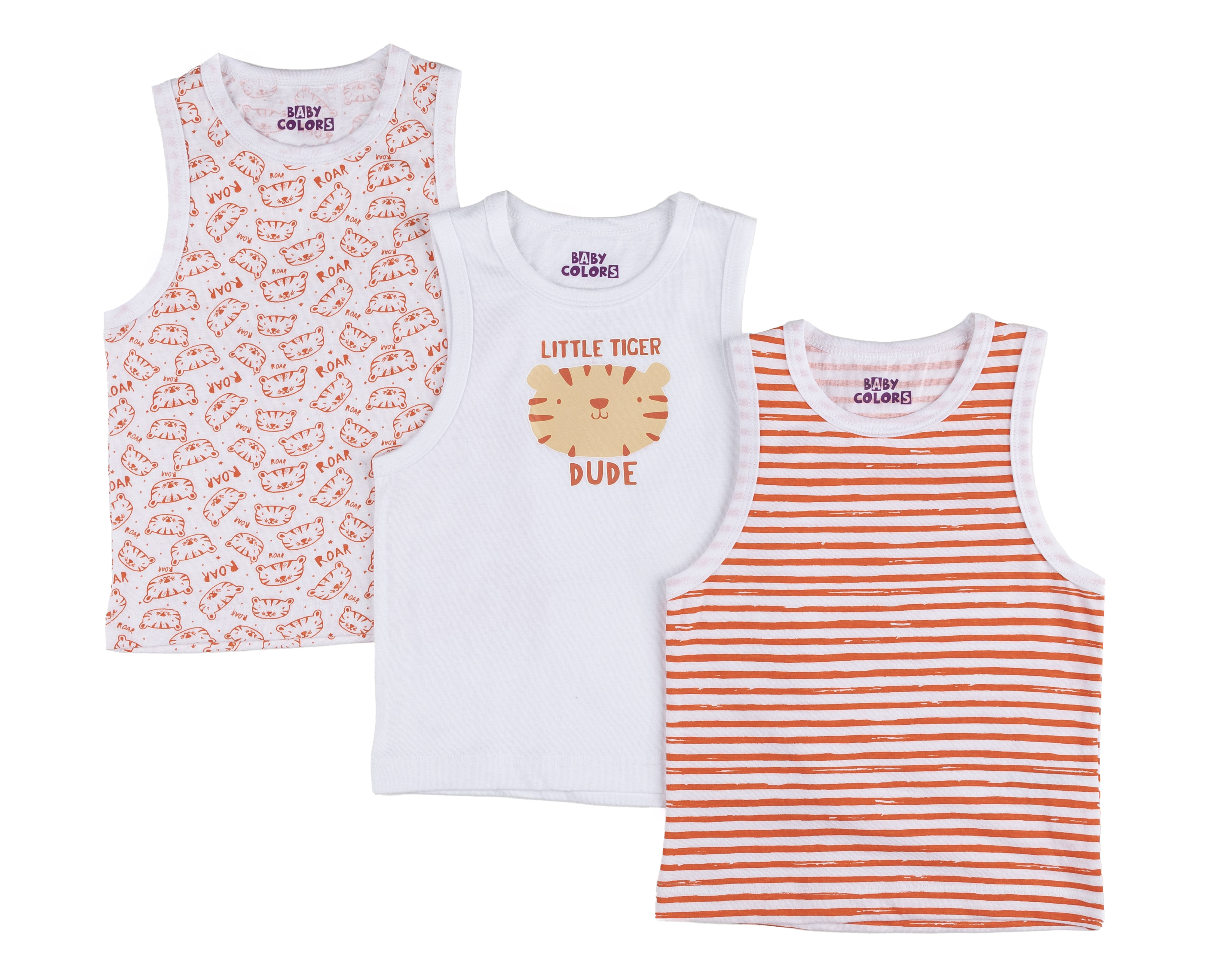 Camiseta Interior Baby Colors para Bebé Niño 3 Piezas