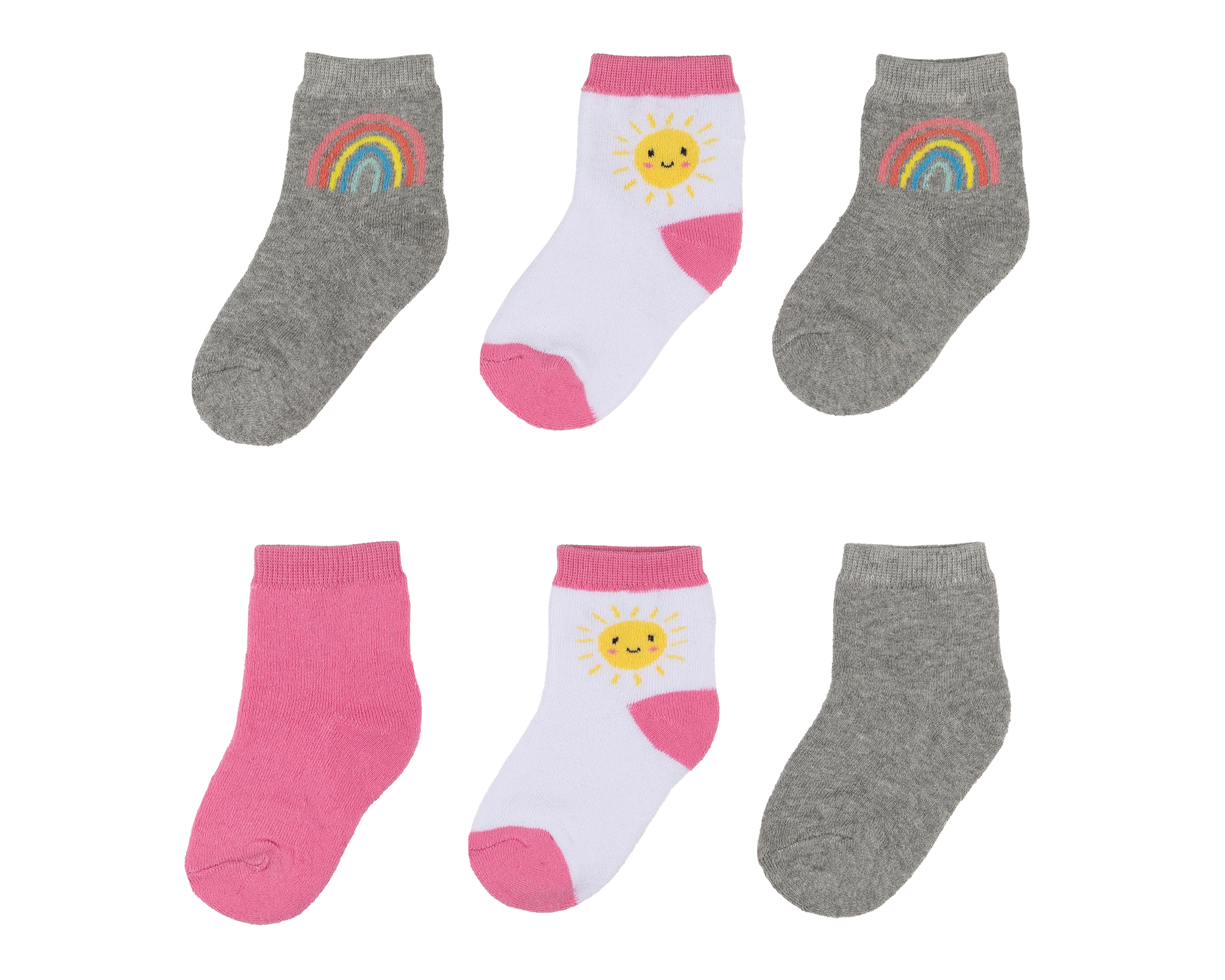 Foto 2 pulgar | Foto 1 | Calcetas Cortas Baby Colors para Bebé Niña 6 Pares