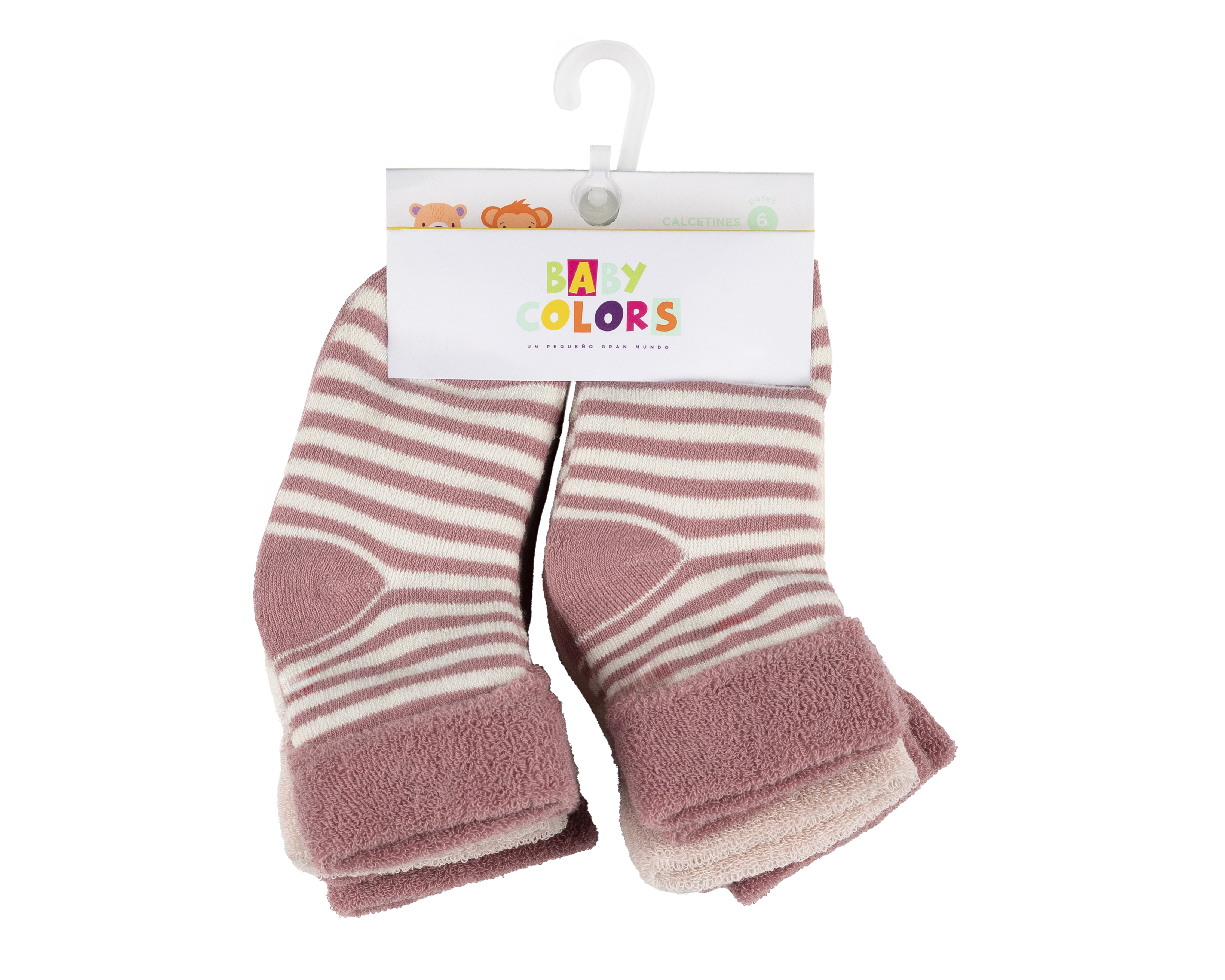 Foto 4 pulgar | Foto 3 | Calcetas Cortas Baby Colors para Bebé Niña 6 Pares