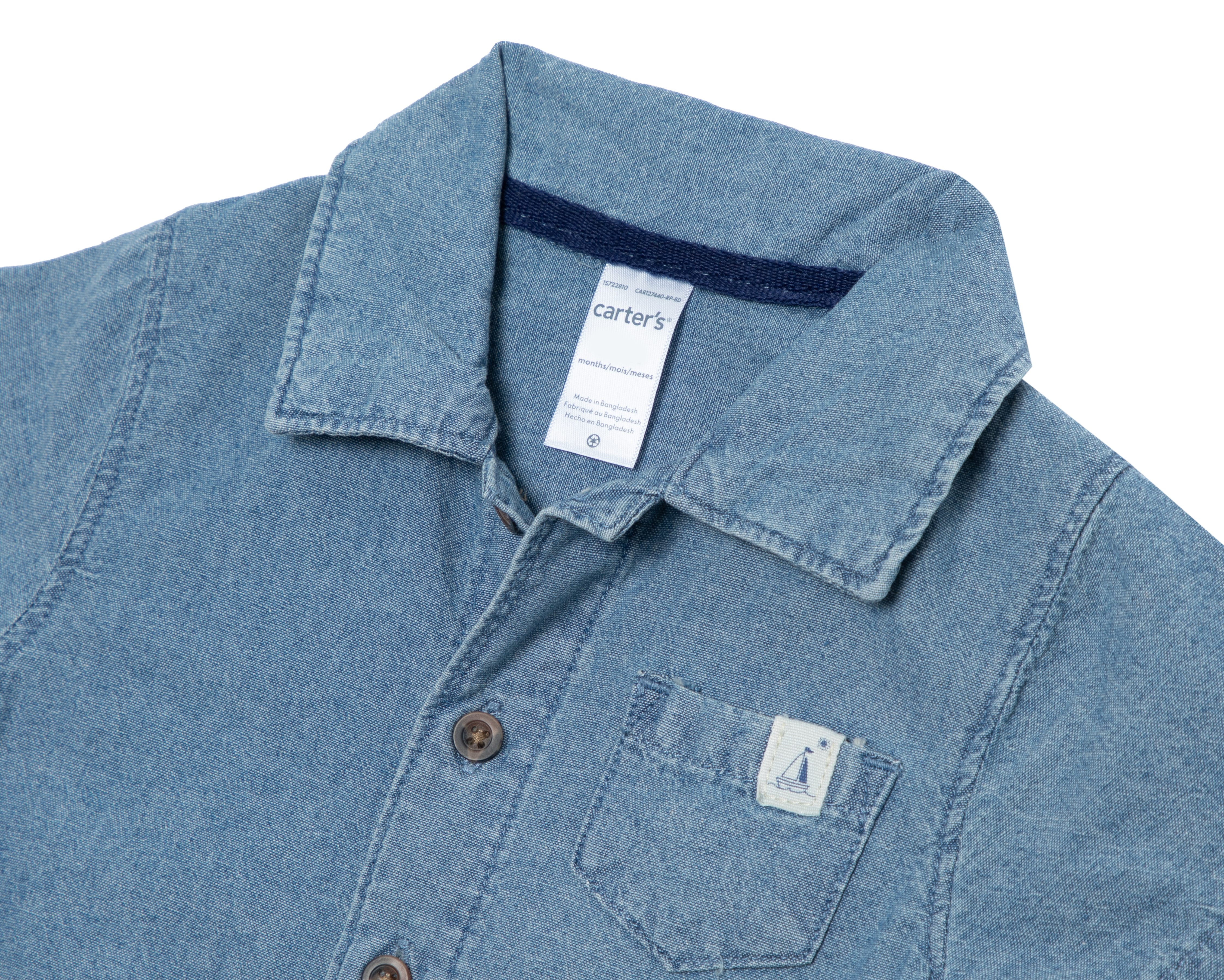 Foto 3 | Foto 3 | Jumper para Bebé Niña Carter's de Algodón Azul