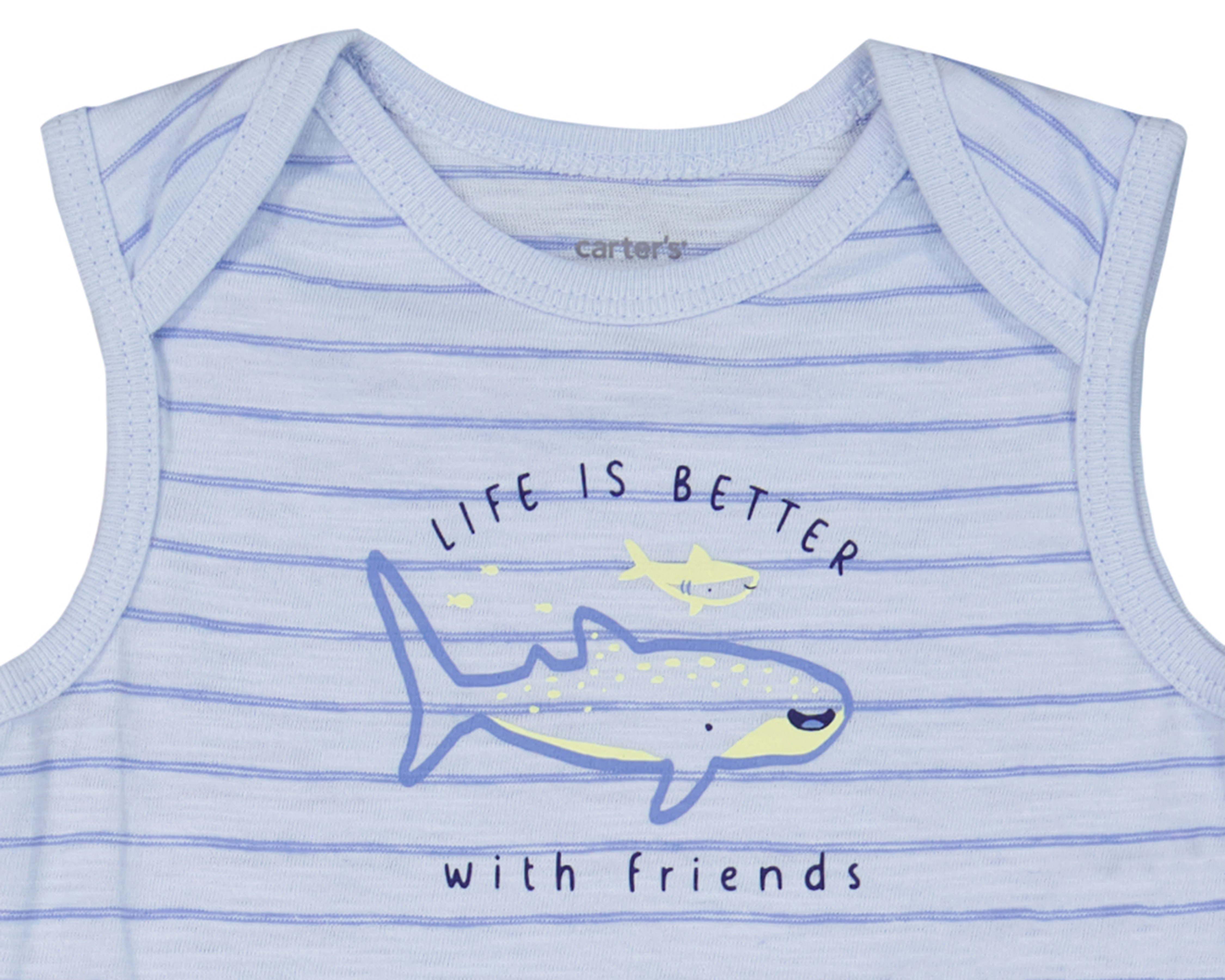 Foto 4 pulgar | Foto 3 | Pañalero para Bebé Niño Baby Colors de Algodón Tiburones 3 Piezas