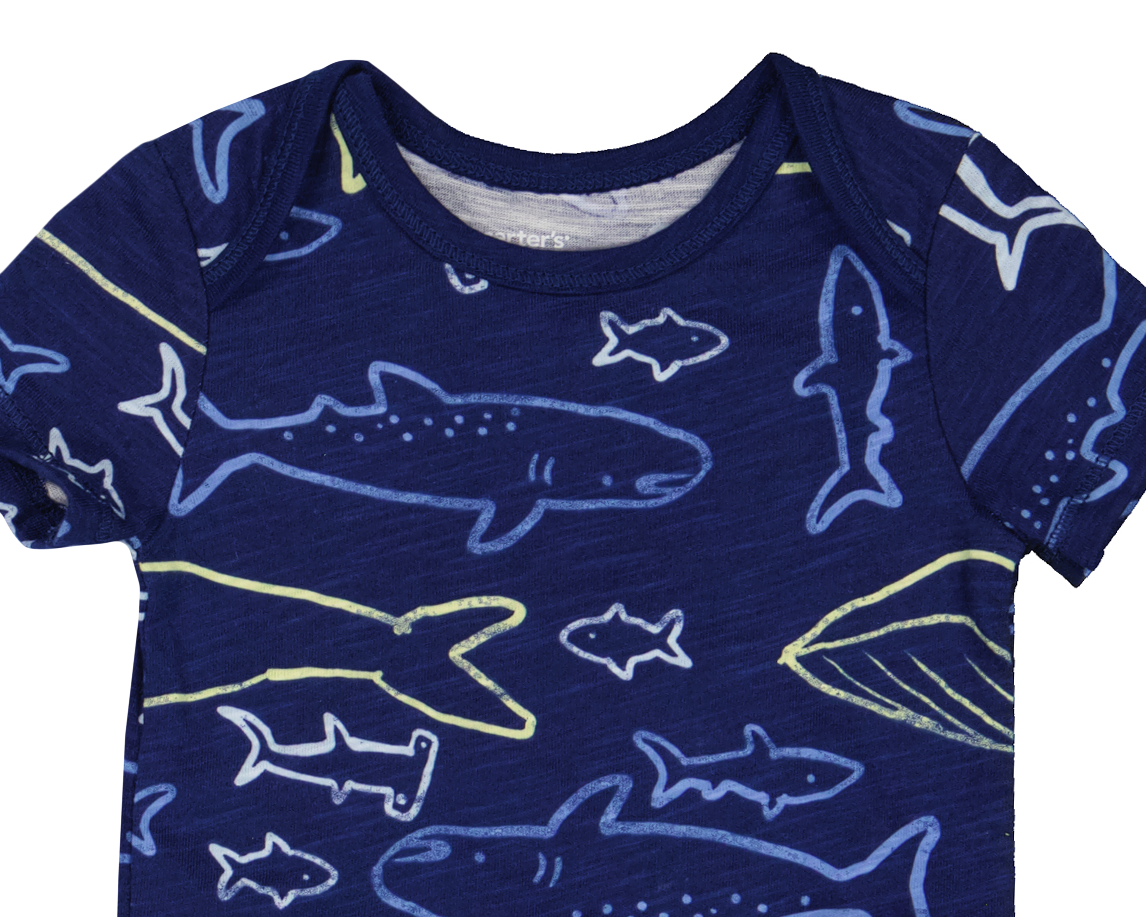 Foto 5 pulgar | Foto 4 | Pañalero para Bebé Niño Baby Colors de Algodón Tiburones 3 Piezas