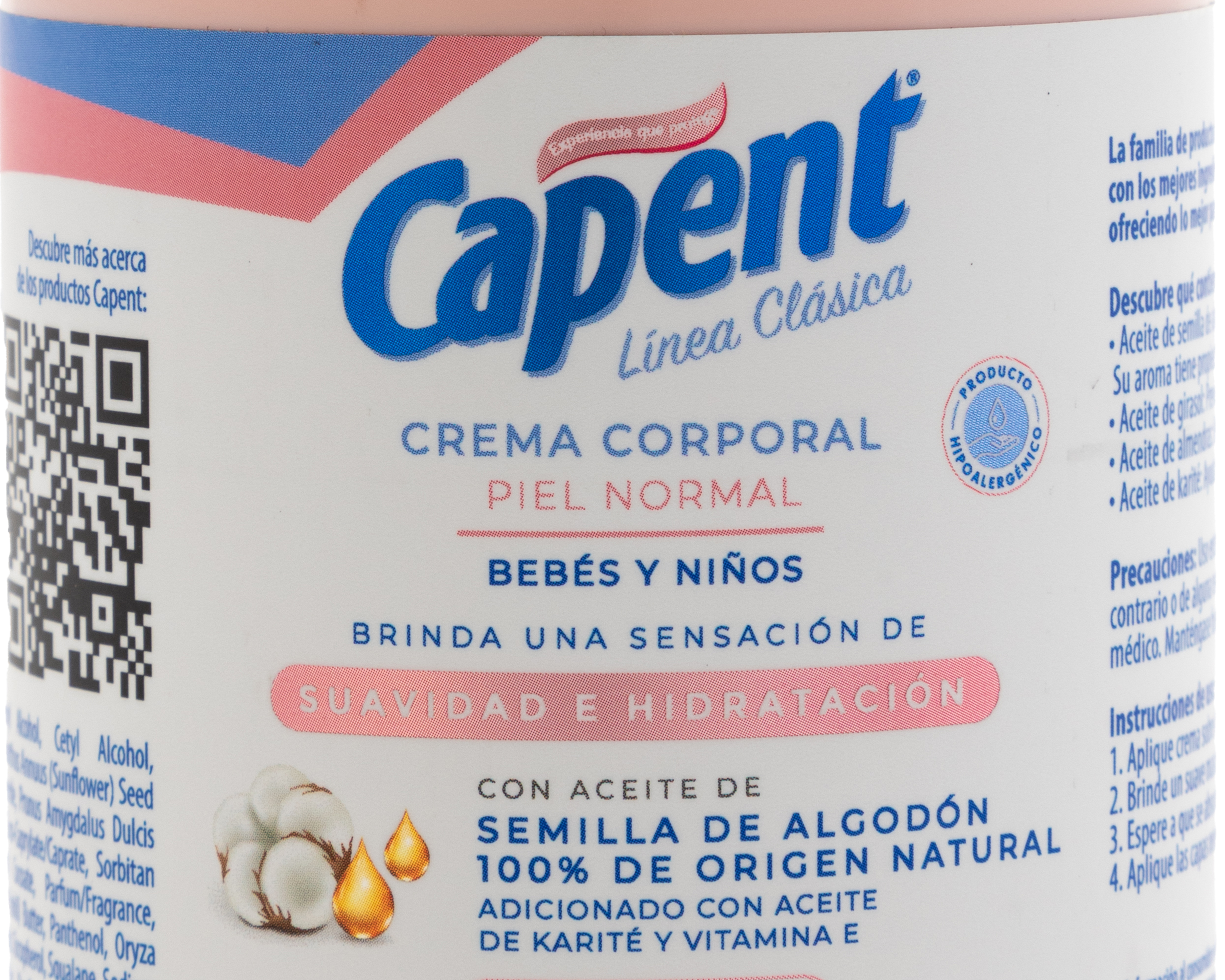 Foto 3 | Foto 3 | Crema Corporal para Bebé Capent Piel Normal 400 ml