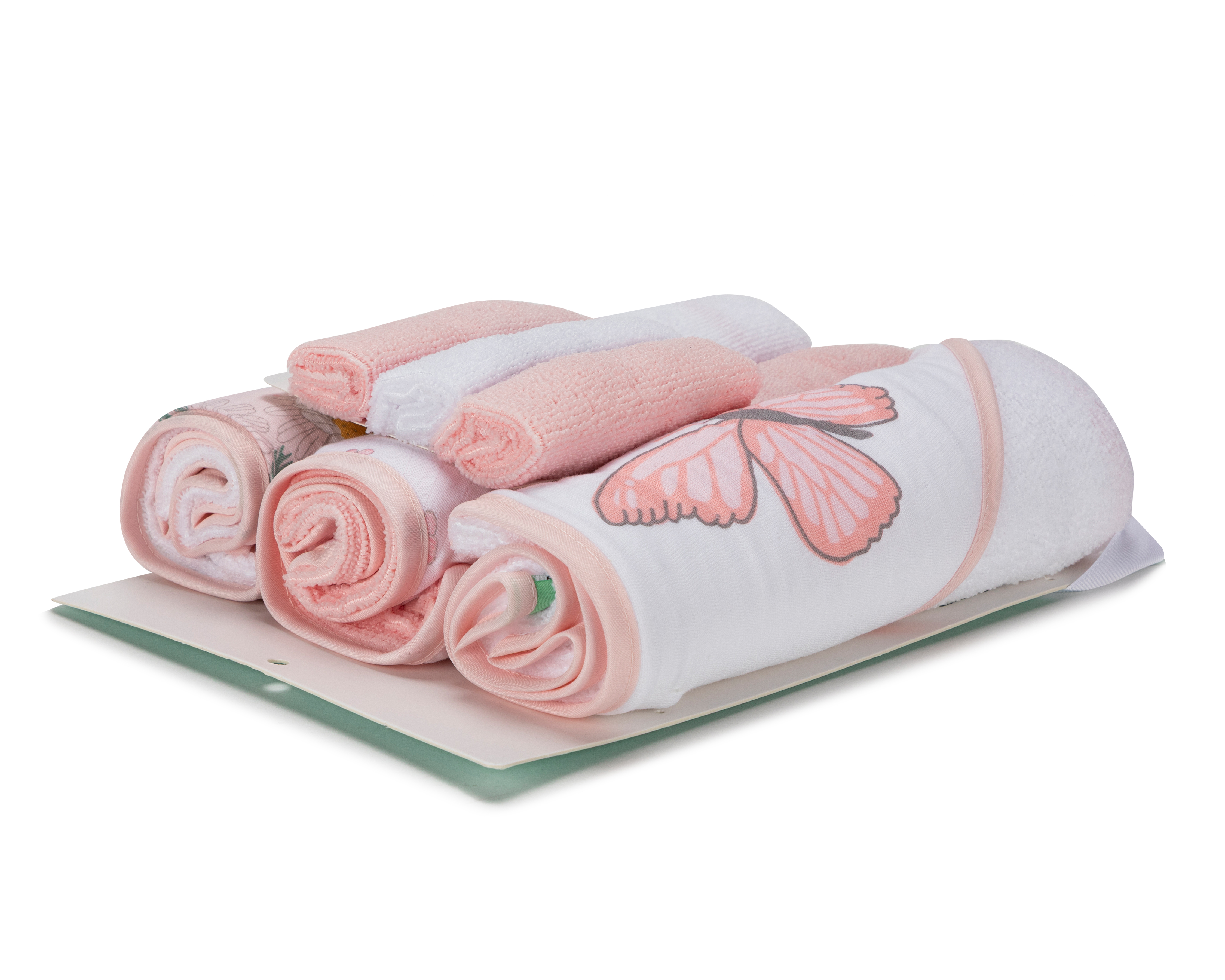 Foto 9 pulgar | Foto 8 | Toalla de Baño y Toalla Facial para Bebé Niña Baby Colors 6 Piezas