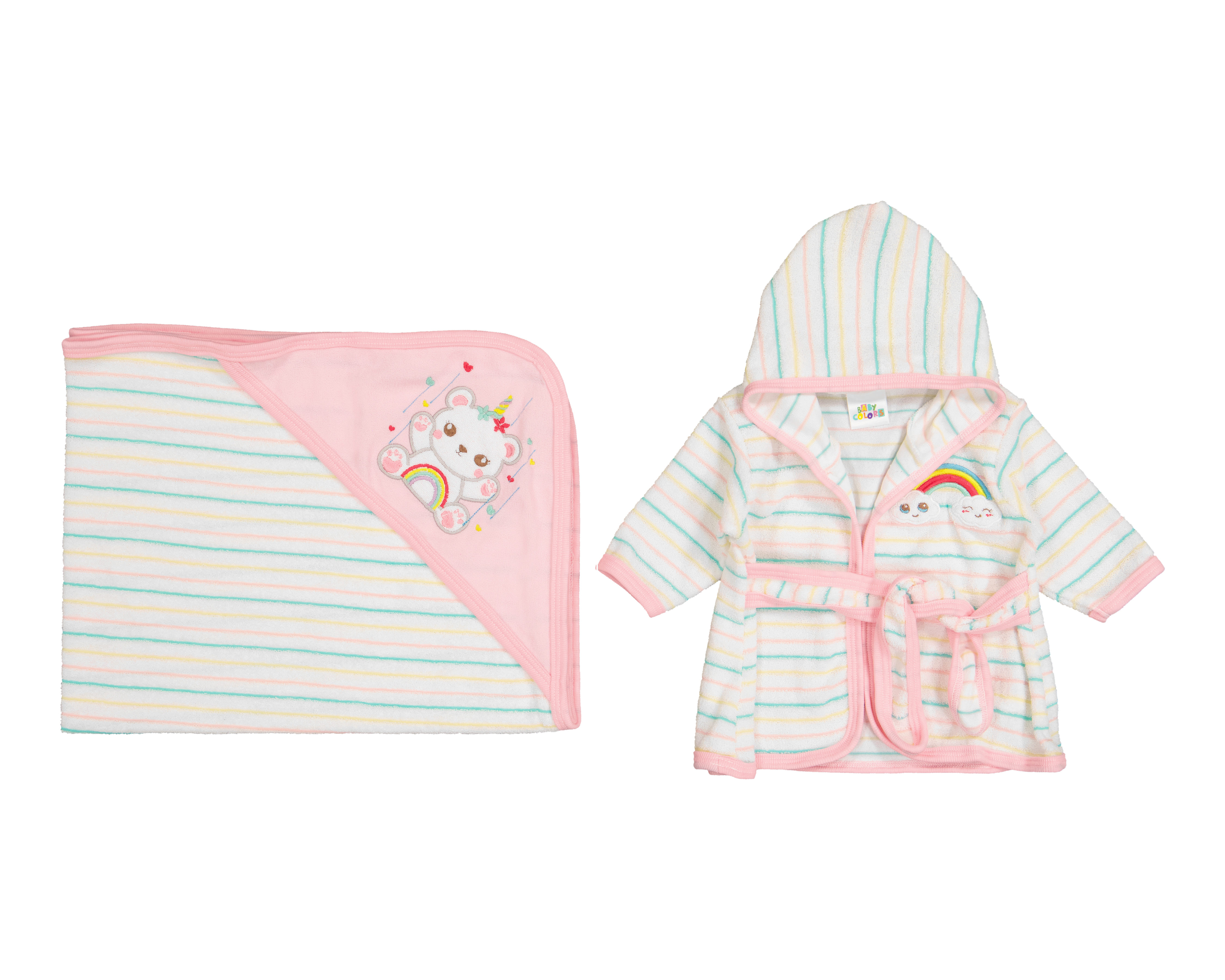 Foto 1 | Foto 1 | Bata de Baño y Toalla Baby Colors para Bebé Niña